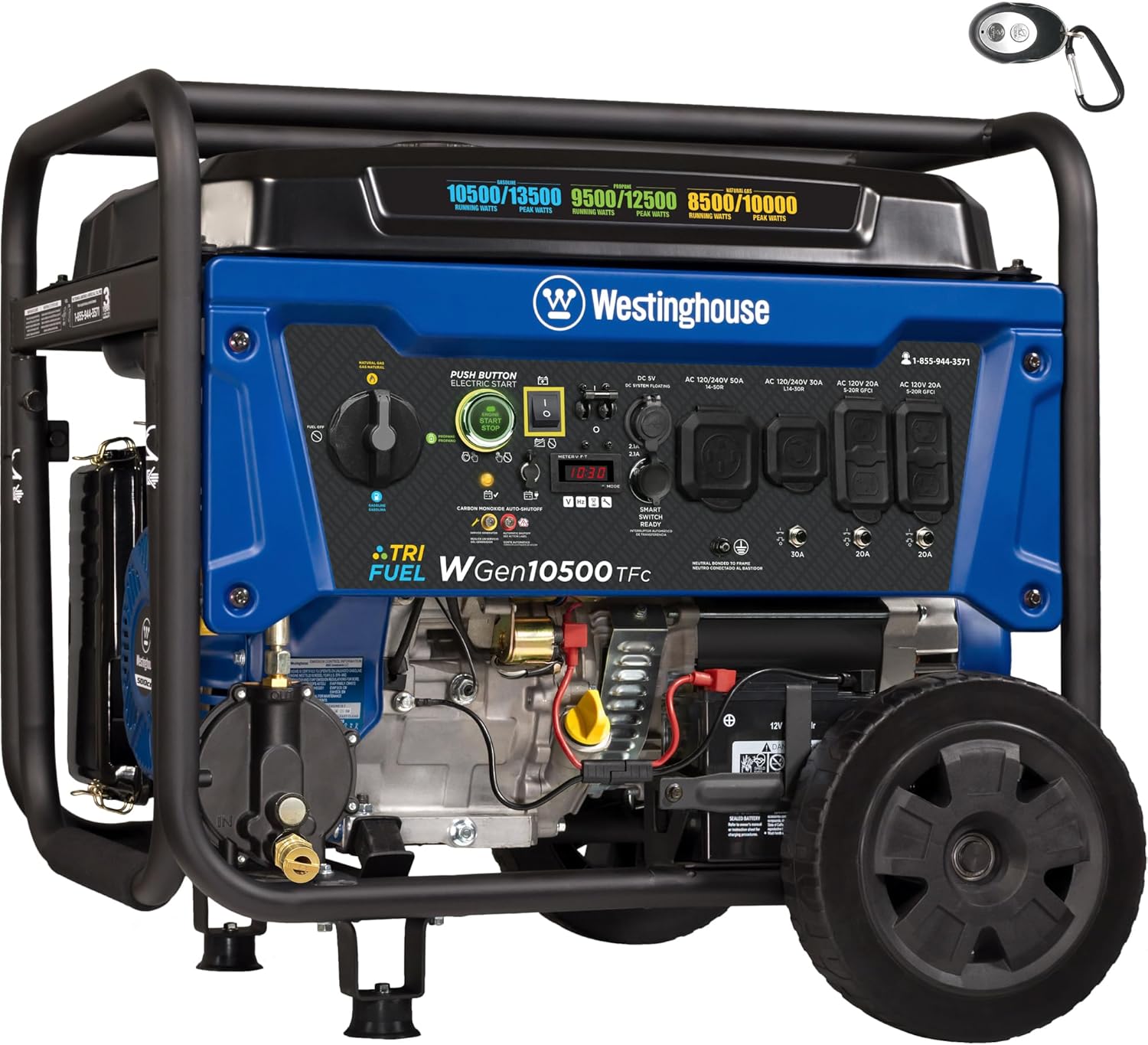 Westinghouse 13500 Peak Watt Tri-Fuel Home Backup...