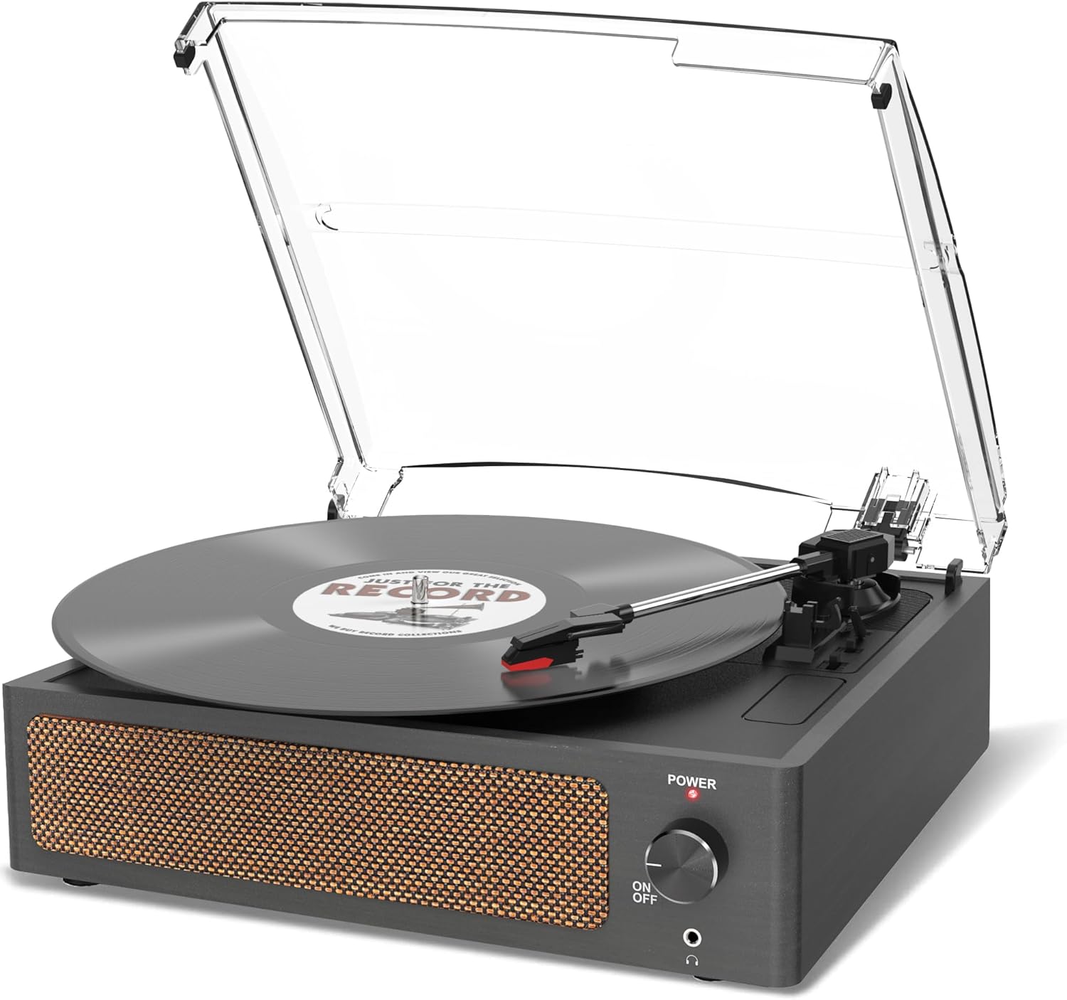 Vinyl Record Player with Speaker Vintage Turntable for Vinyl Records, Belt-Drive...