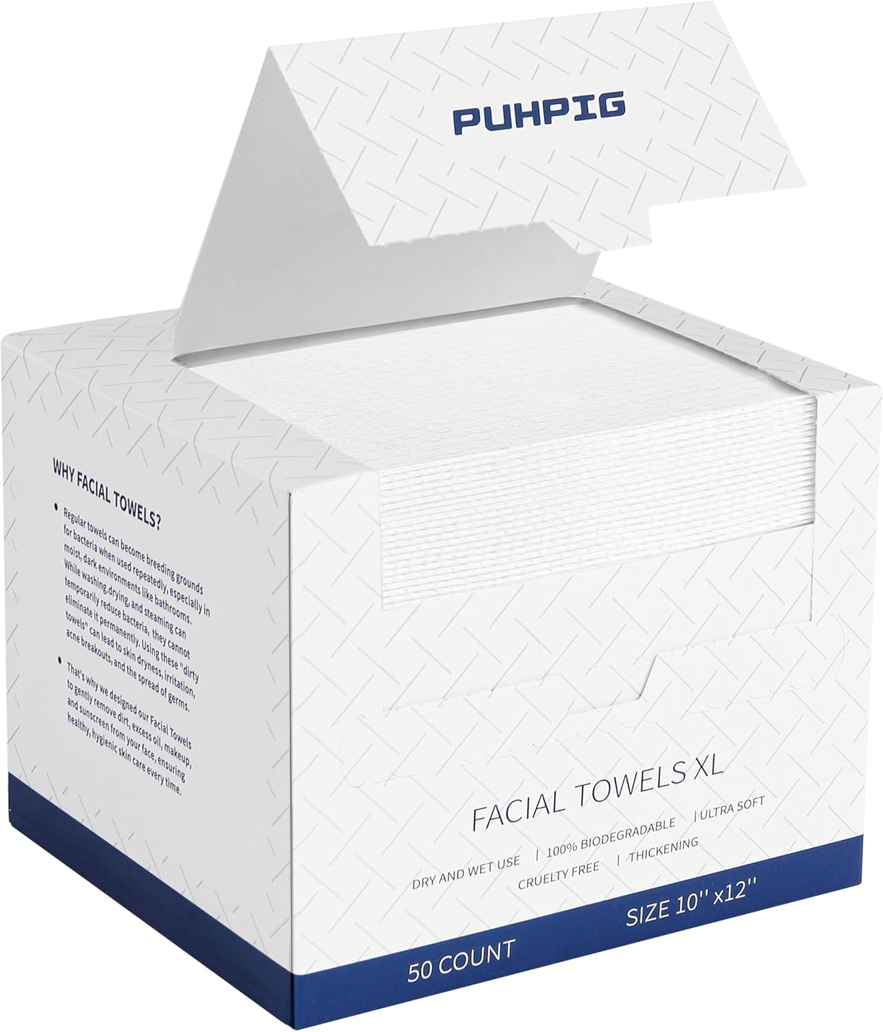 Premium Face Towels XL, Superior Dry Wipes Clean Towel for Sensitive Skin, Ultra...