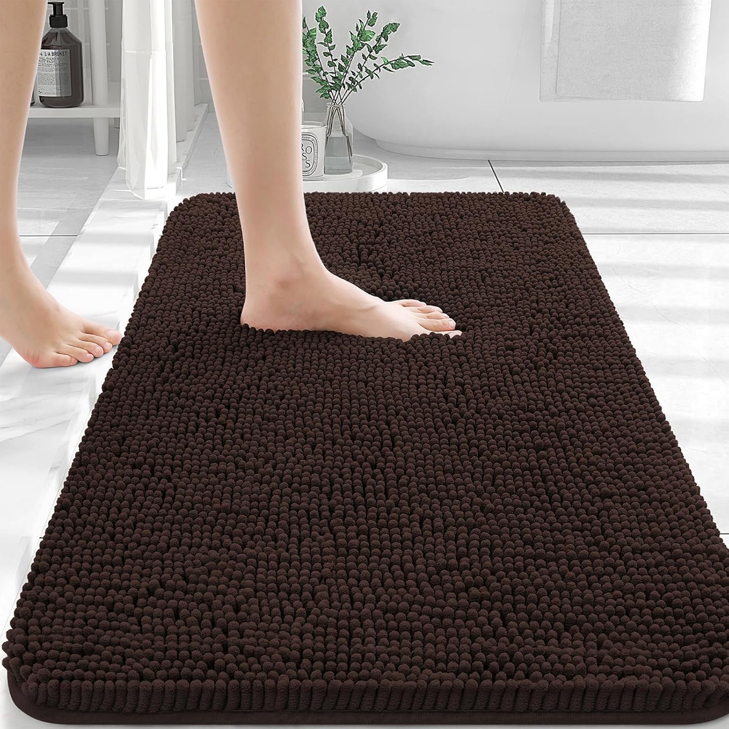 Premium OLANLY Bathroom Rugs, High-Quality Extra Soft Absorbent Chenille Bath Ma...