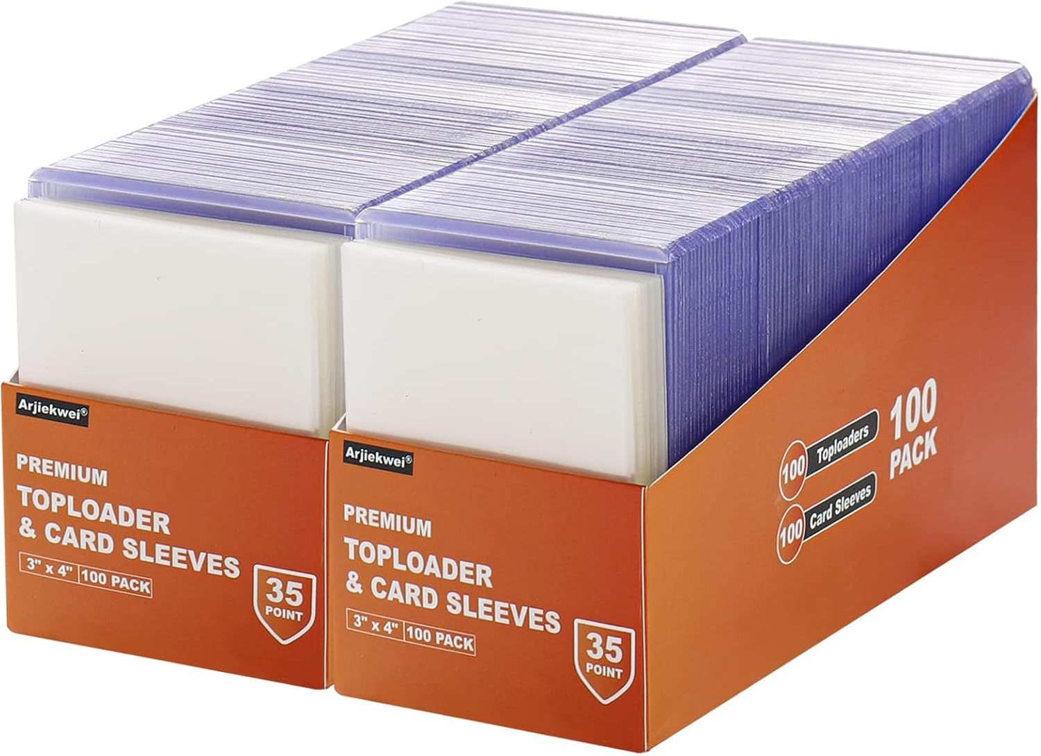 400 Card Sleeves Top Loaders for Cards, Arjiekwei 3"X4" Baseball Cards Protector...