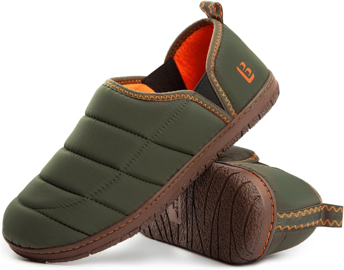Innovative LongBay Men's Outdoor Slippers, Special Memory Foam Camping Footwear,...