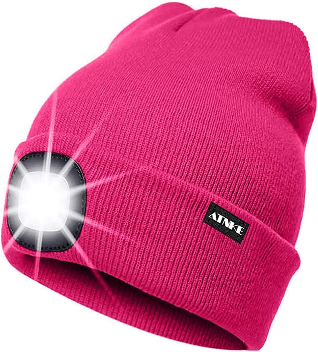 ATNKE LED Lighted Beanie Cap, Special USB Rechargeable Running Hat, Innovative U...