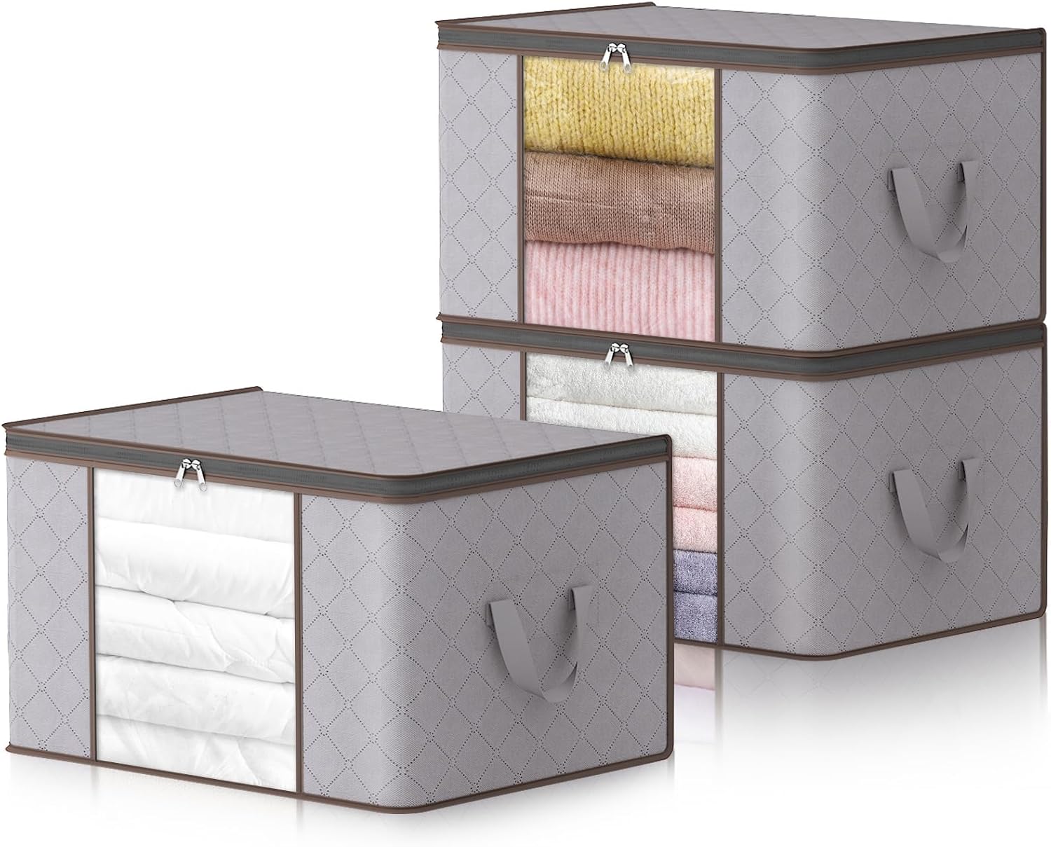 Lifewit 120L Clothes Storage Boxes, Large Moving Boxes Storage Bags Packing Boxe...