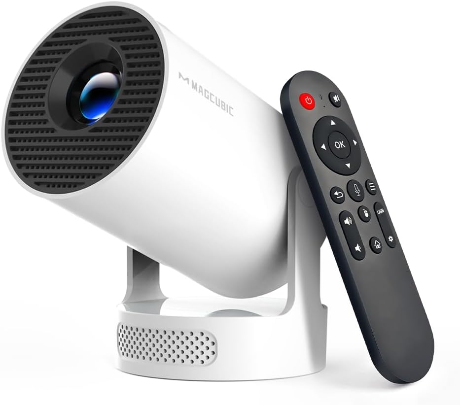 Magcubic Mini Projector with WiFi 6 and Bluetooth 5.4, Portable Projector 4K sup...