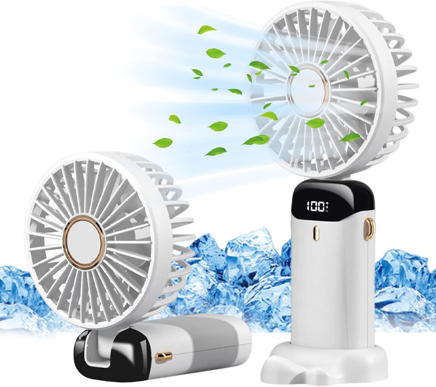 Jsdoin Hand Held Fan,Portable Handheld USB Rechargeable Fans with 5 Speeds,Batte...