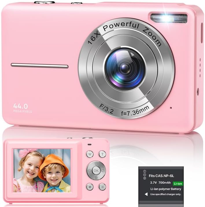 High-Quality Digital Camera, Special 1080P Compact Digital Camera with 44MP FHD,...