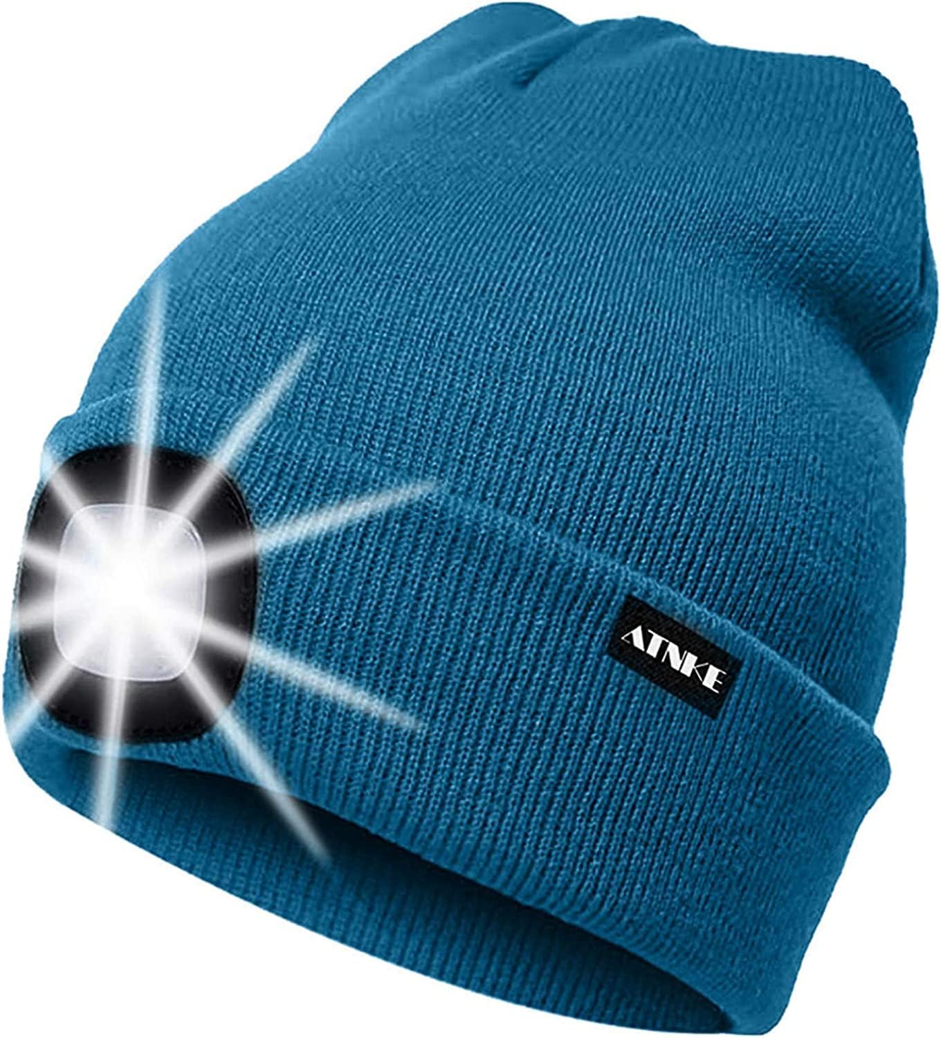 ATNKE LED Lighted Beanie Cap, Special USB Rechargeable Running Hat, Innovative U...