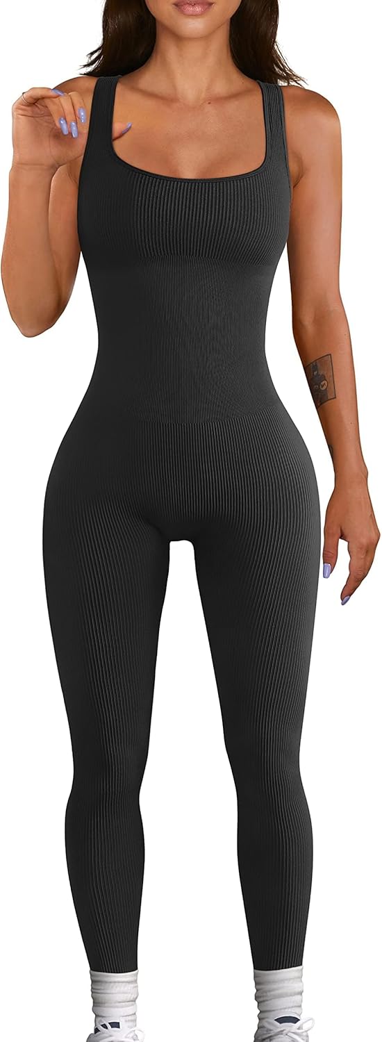 Women Workout Outfit, Special Seamless Jumpsuit for Yoga, Innovative Ribbed Body...