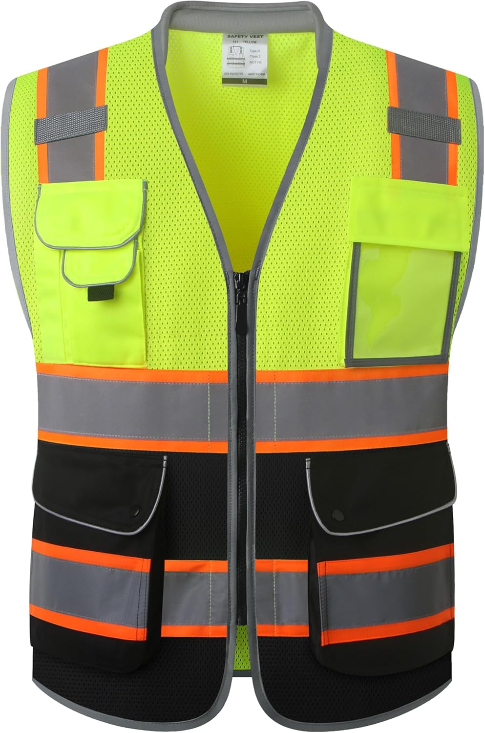 JKSafety 9 Pockets Safety Vest, Special High Visibility Reflective Mesh Safety V...