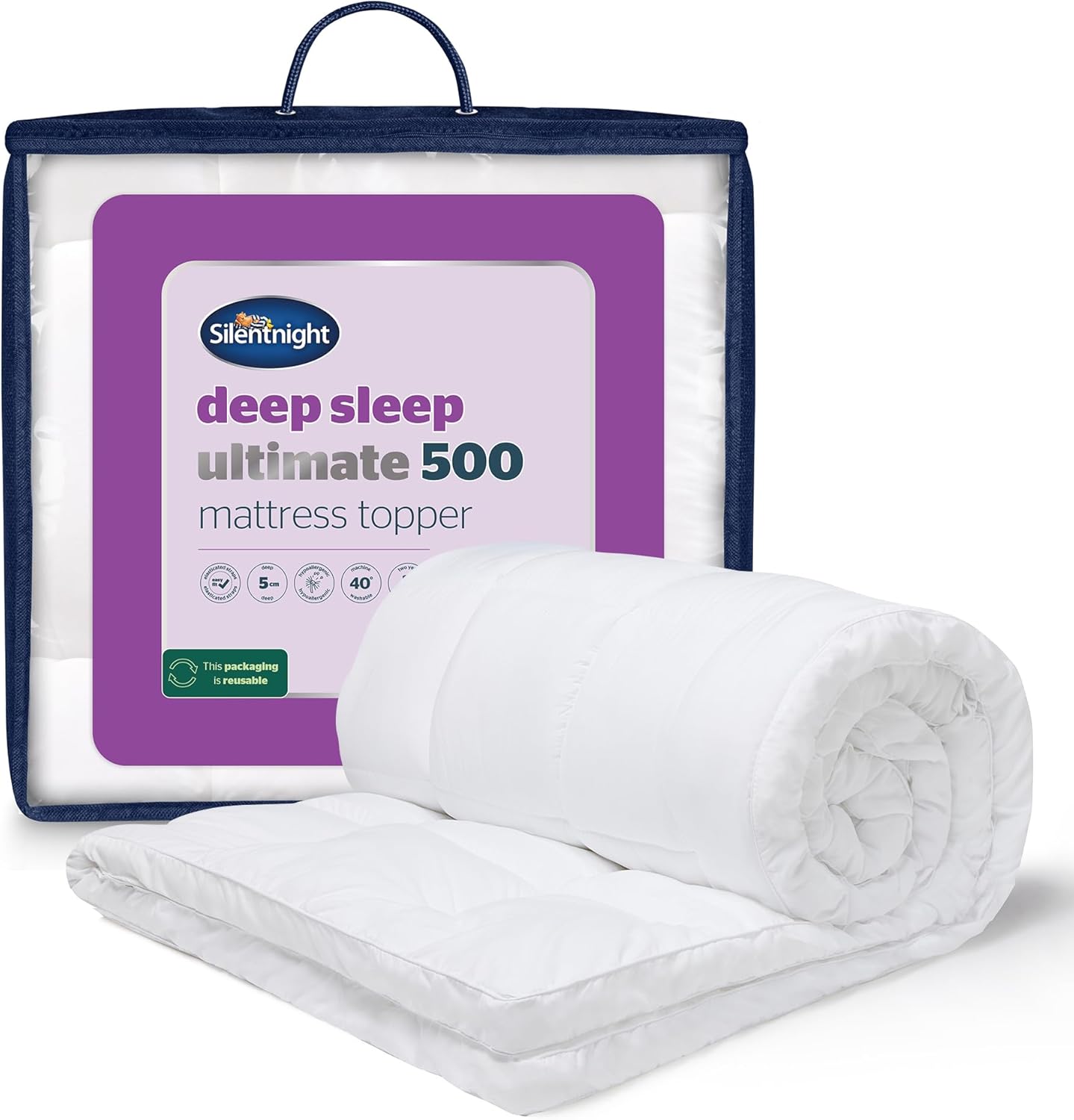 Silentnight Deep Sleep 5cm Double Mattress Topper - Luxury Soft 5cm Thick Deep M...