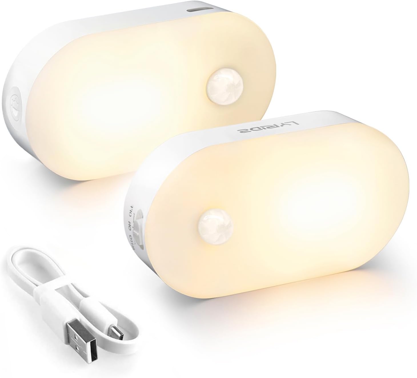 Lyridz Motion Sensor Night Light, Mini USB Rechargeable LED Night Light Kids, St...