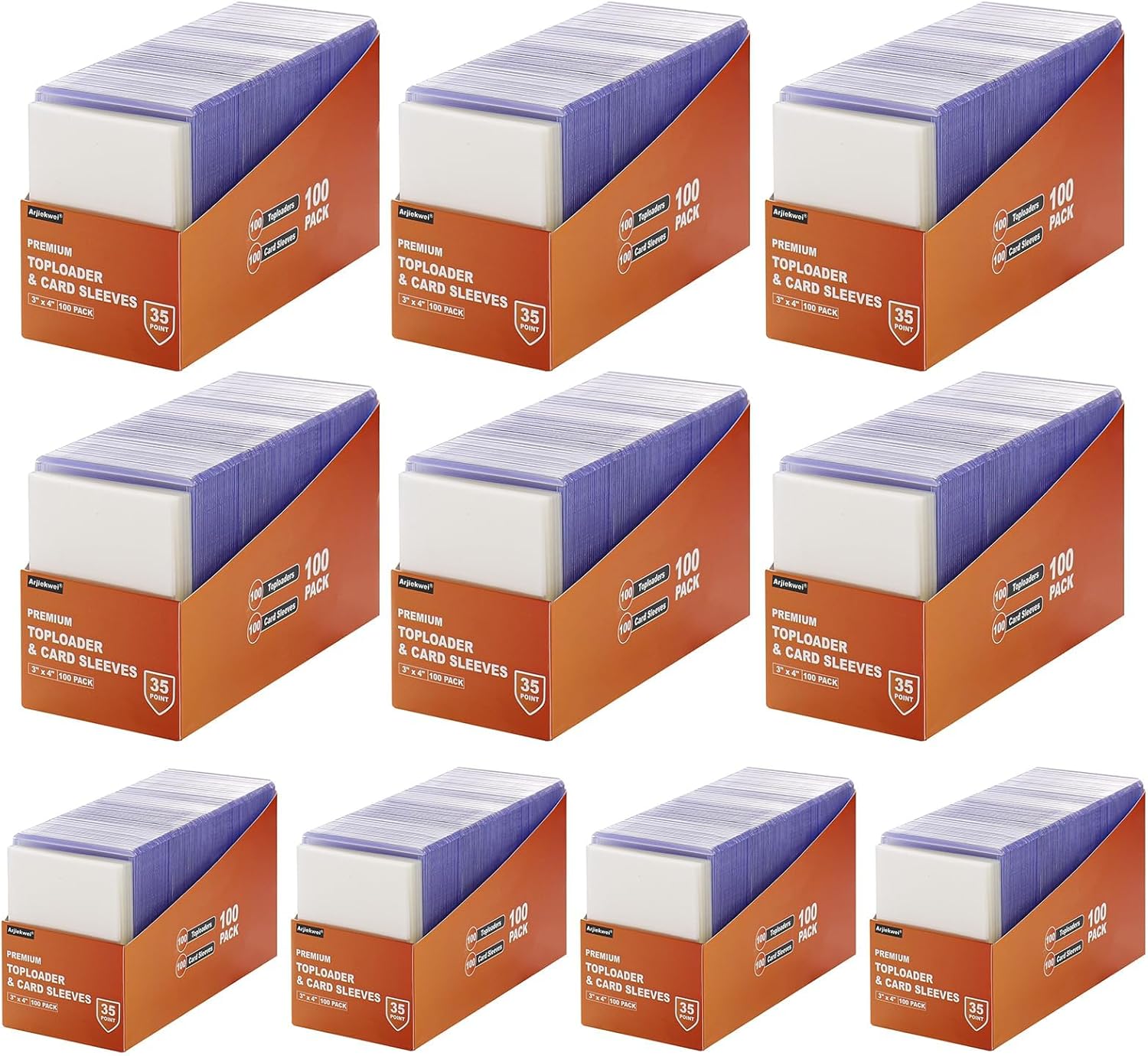 2000 Card Sleeves Top Loaders for Cards, Arjiekwei 3"X4" Baseball Card Protector...