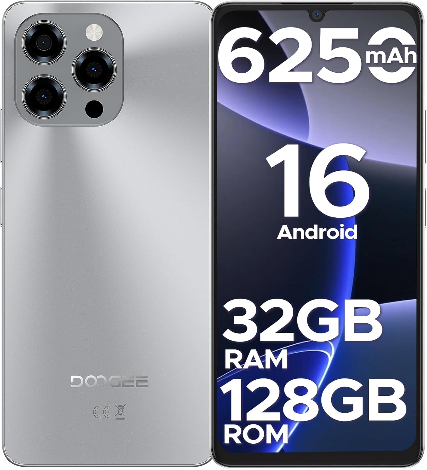 DOOGEE Note 58 Mobile Phones - Newest Android 16 Smartphone, 6.75" HD+ Display,...