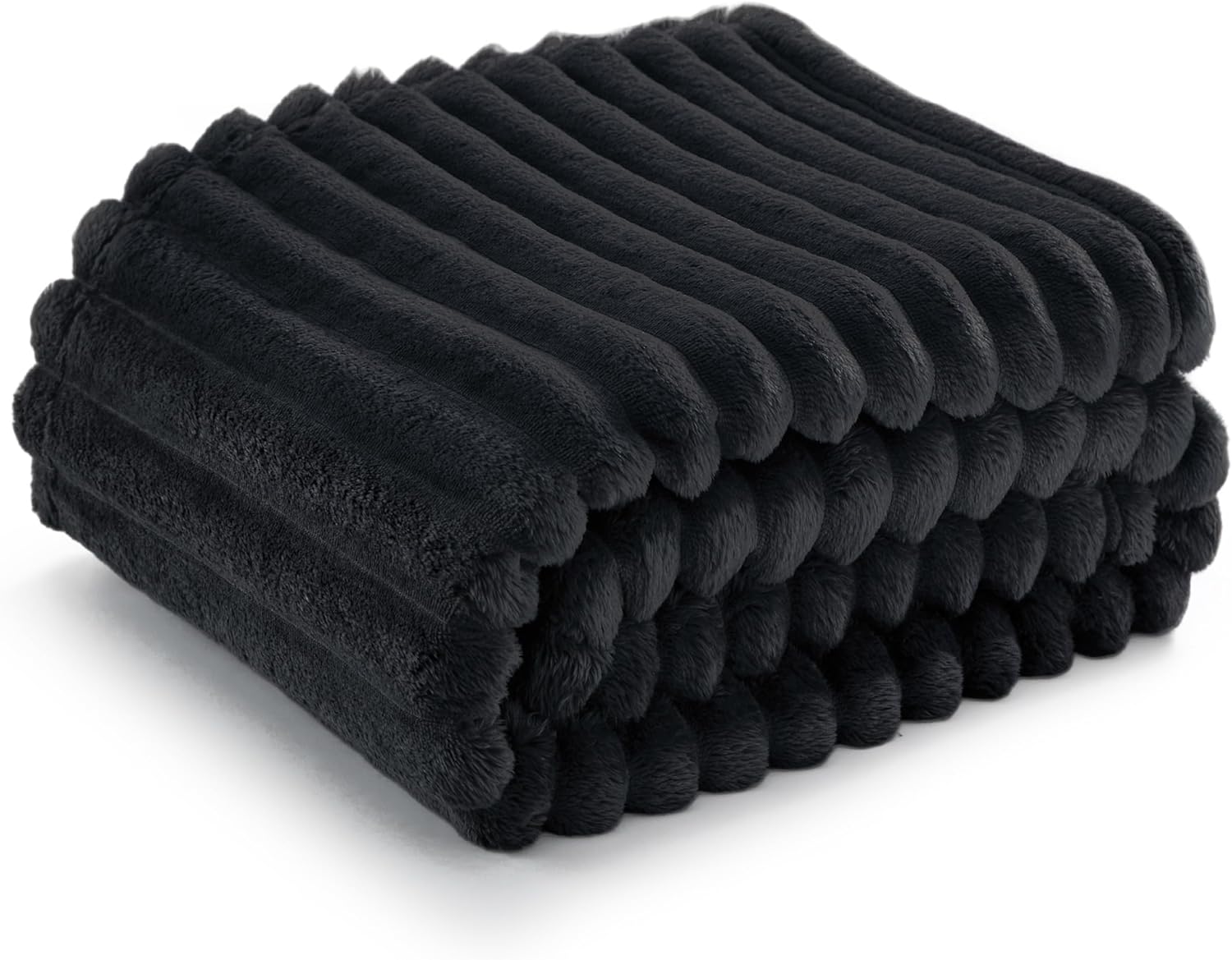 Bedsure GentleSoft Black Throw Blanket, Cozy Soft Blankets for Women, Cute Fleec...