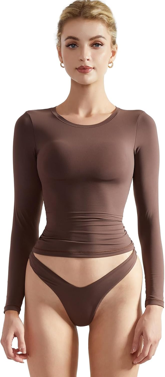SUUKSESS Women's Clothing, Special Double Lined Fitted Basic T-Shirts, High-Qual...