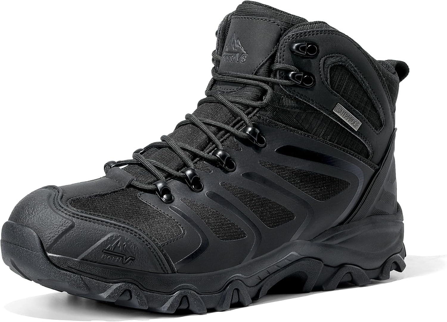 NORTIV 8 Men's Ankle High Waterproof Hiking Boots, Special Outdoor Lightweight S...