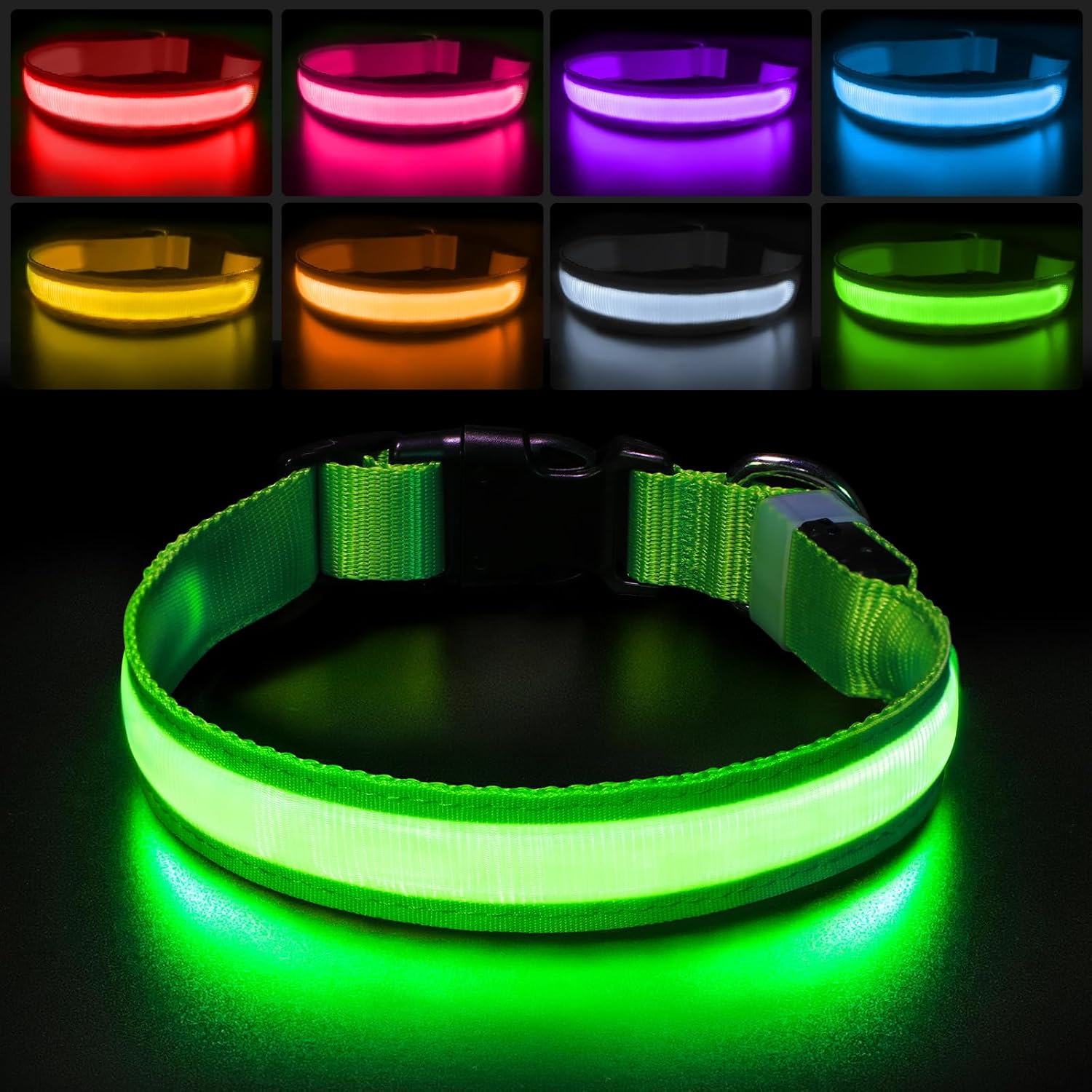PCEoTllar Light Up Collar, Innovative Rechargeable Flashing LED Collar, Special...