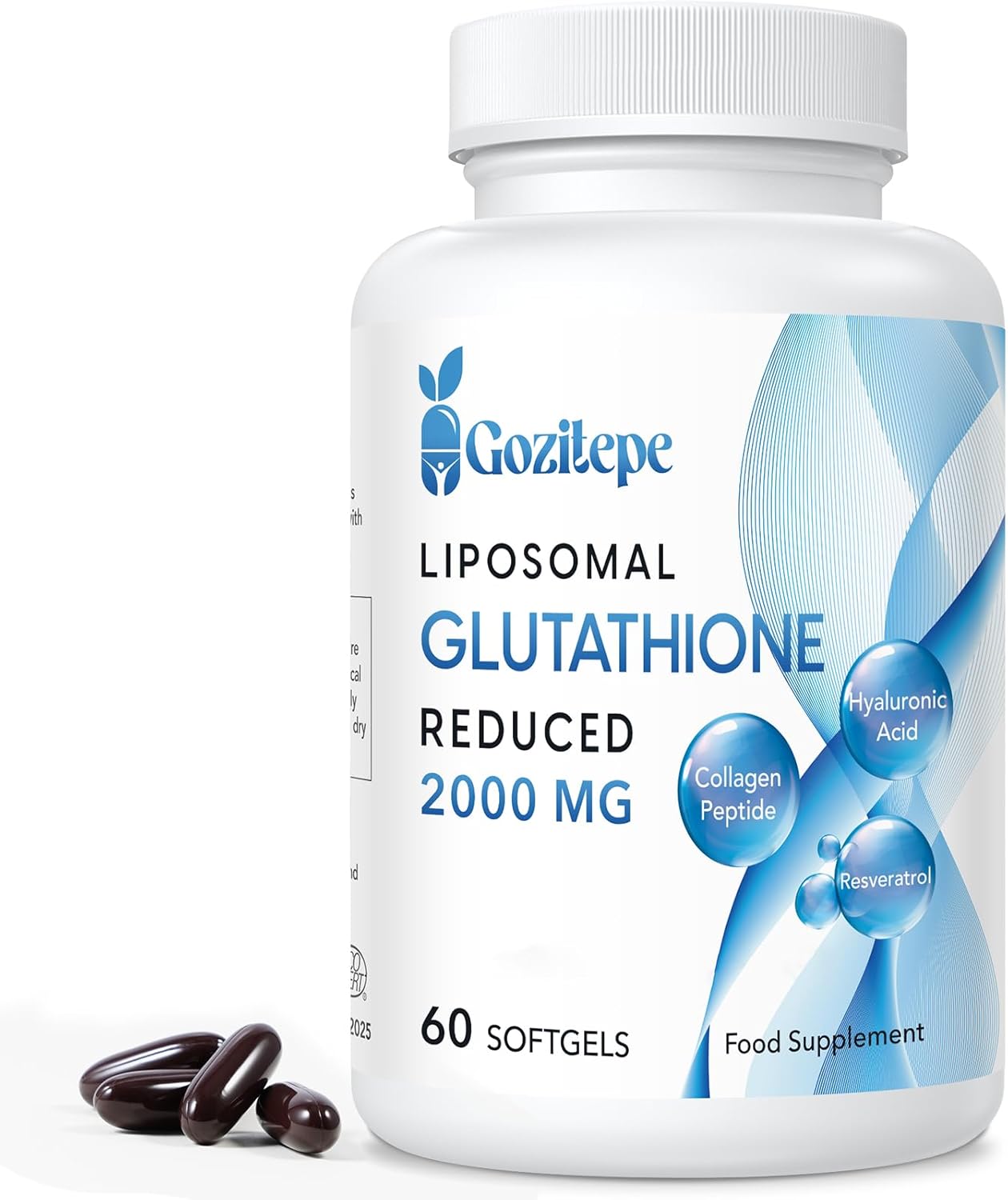 Gozitepe Liposomal Glutathione Reduced 2000mg per Serving | Glutathione Suppleme...
