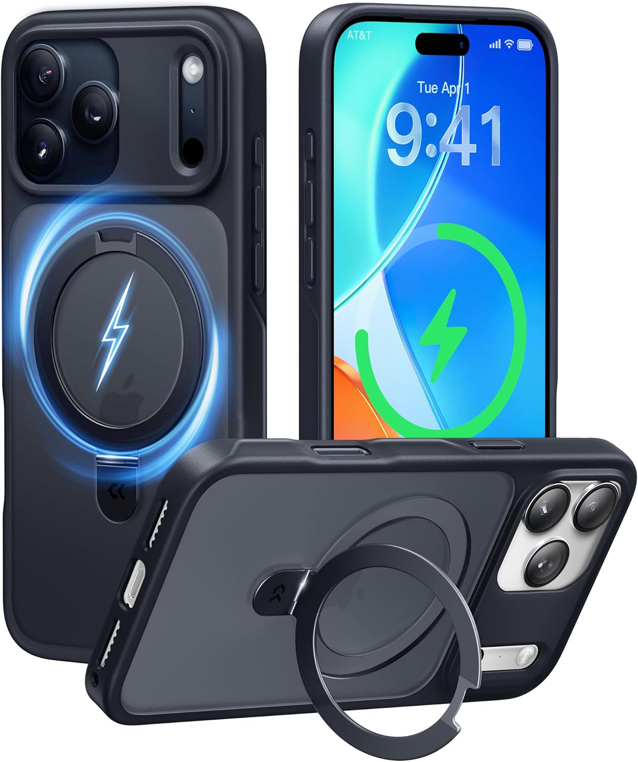CASEKOO Ultra-Magnetic Stand for iPhone 17 Pro Case [Military Drop Protection] [...