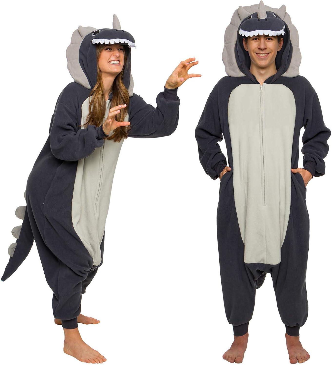 Funziez! Adult Onesie, Unique Halloween Costume with Animal Dinosaur and Shark D...