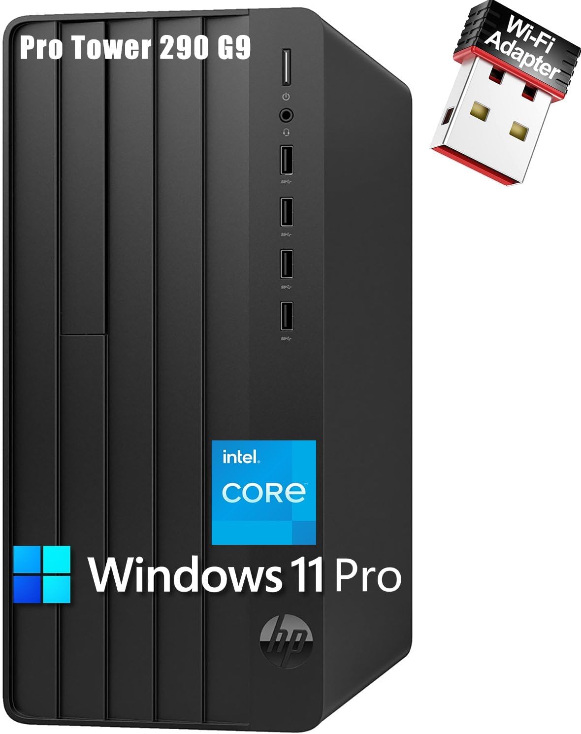 HP Desktop Computer Business Tower PC, 13th Gen Intel 4-Core Processor (Beat i5-...