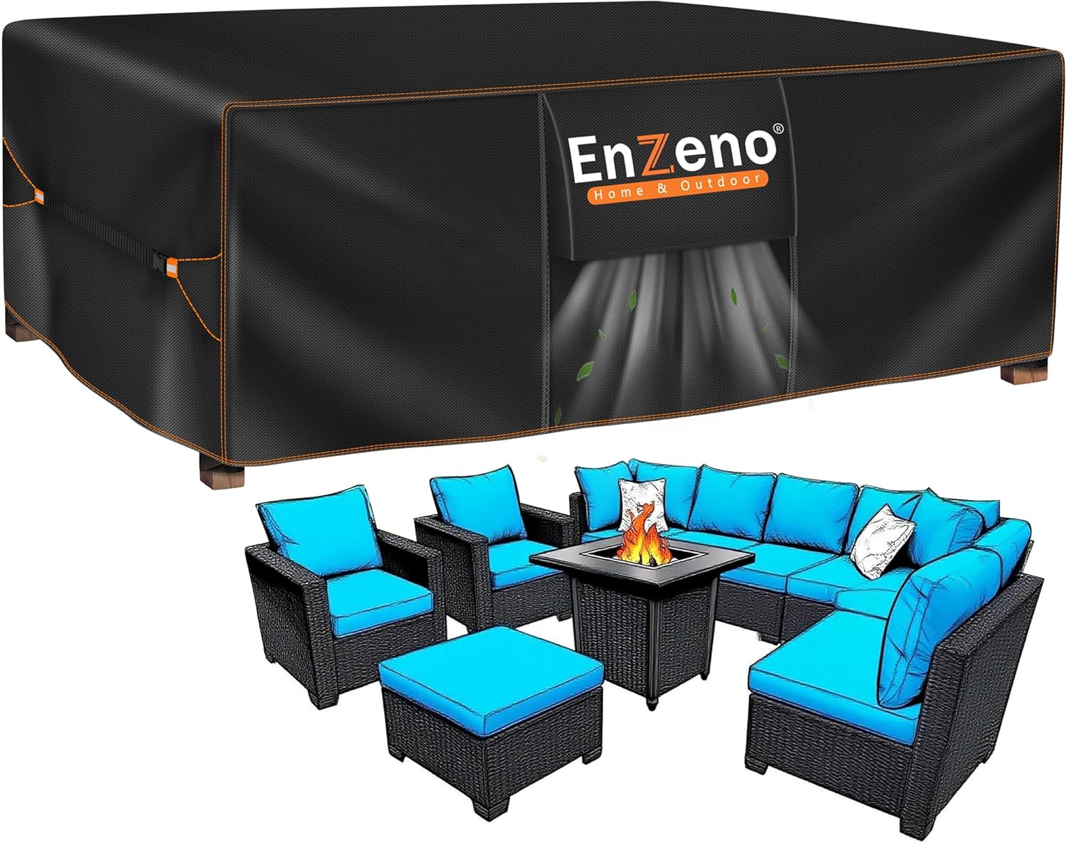 Enzeno Outdoor Garden Furniture Set Covers Waterproof,250X250X90cm Large Garden...