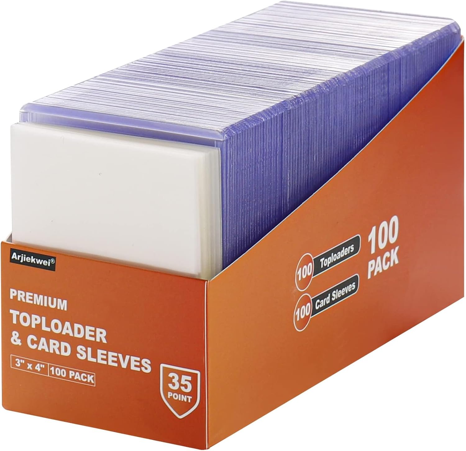 200 Card Sleeves Top Loaders for Cards, Arjiekwei 3"X4" Baseball Cards Protector...