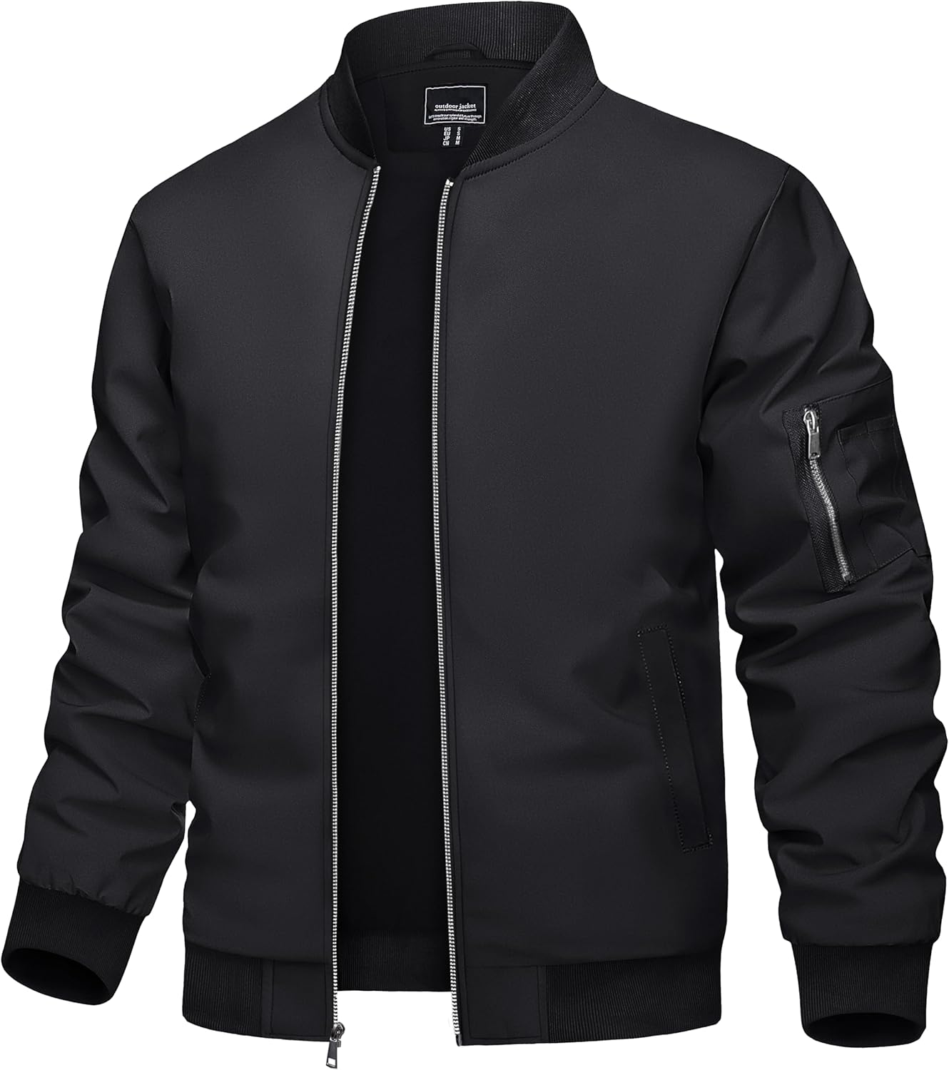 TACVASEN Men's Bomber Jacket Lightweight Casual Spring Fall Windbreaker Zip Up C...