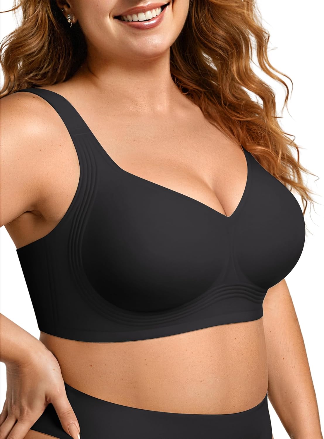 OEAK Womens Wireless Jelly Bra, Special Plus Size Supportive Bra, Comfortable Se...