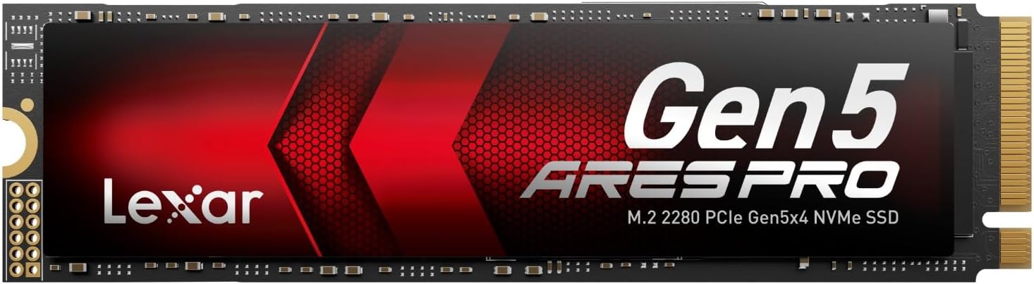 Lexar ARES PRO 4TB Gen5 NVME M.2 SSD, PCIe 5.0 x 4 Internal SSD, Up to 14,000 MB...