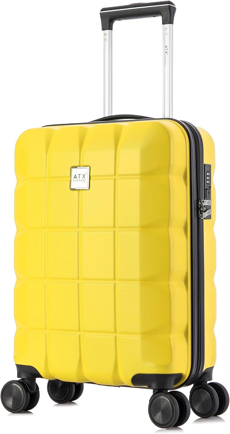 ATX Luggage 55x36x20cm Cabin Suitcase Super Lightweight Small Suitcase Approved...