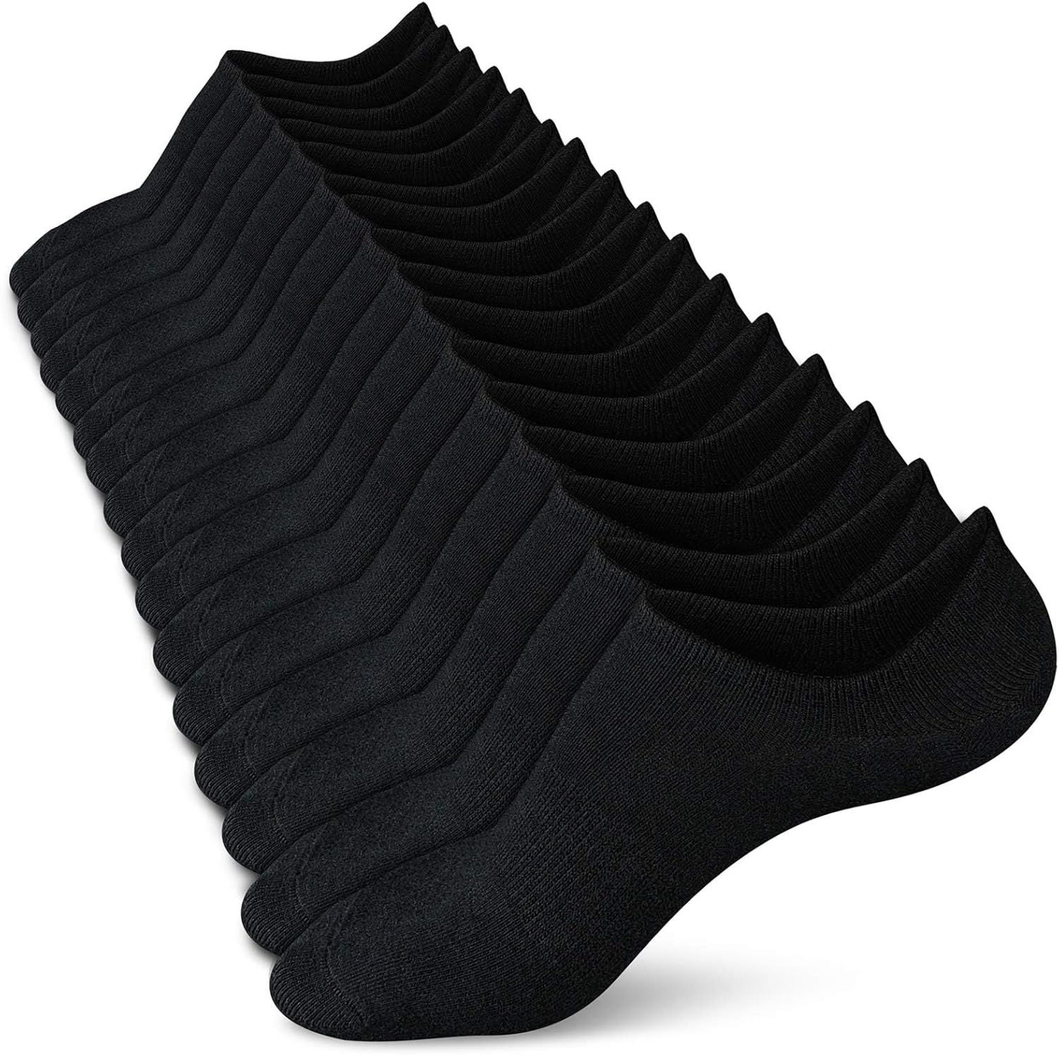 wernies No Show Socks Women Low Socks Non Slip Flat Boat Line 4/8 Pairs 8-11 8 P...