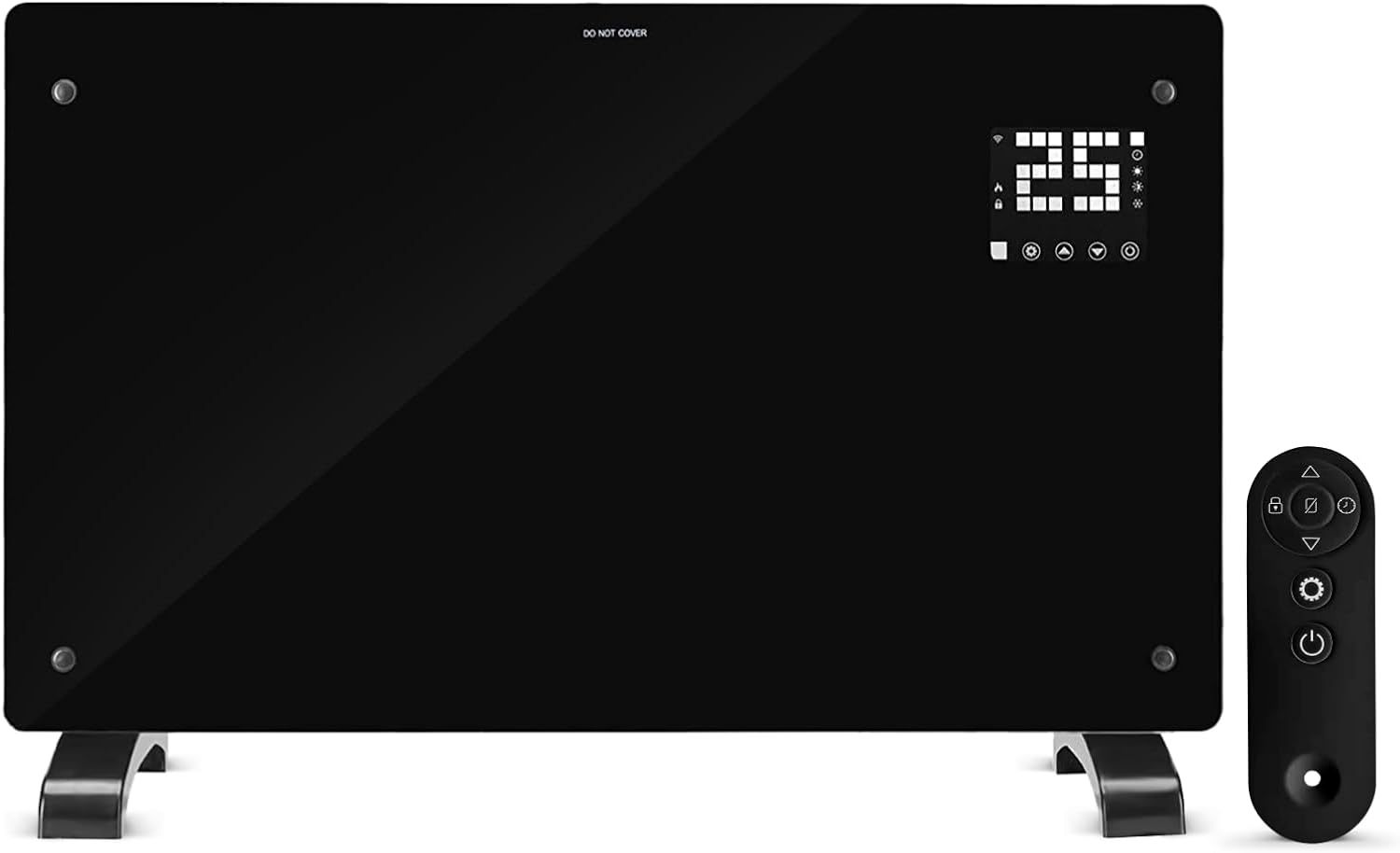 Devola Designer WiFi Enabled Electric Glass Panel Heater 2500W, 24 Hour 7 Day Di...