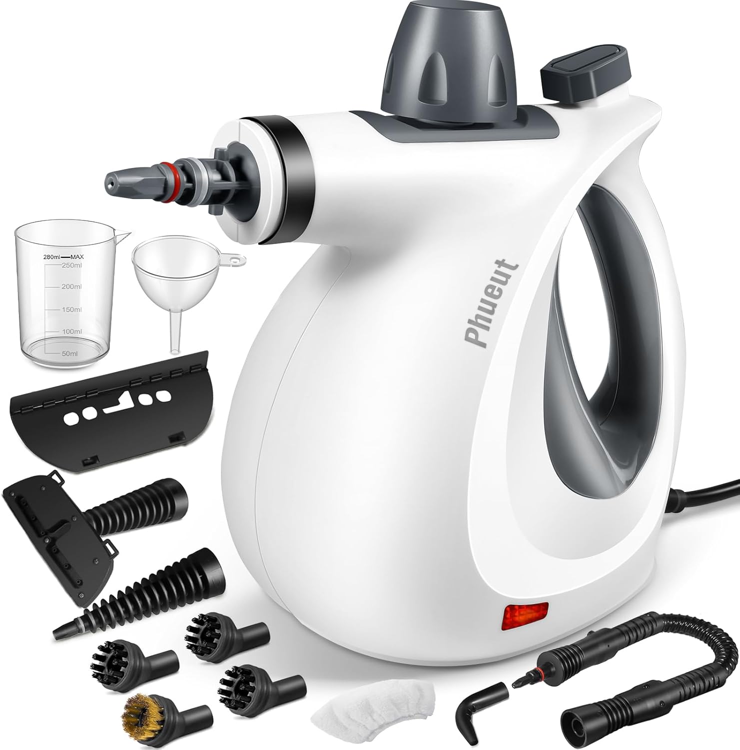 Pressurized Handheld Multi-Surface Natural Steam Cleaner with 12 pcs Accessories...