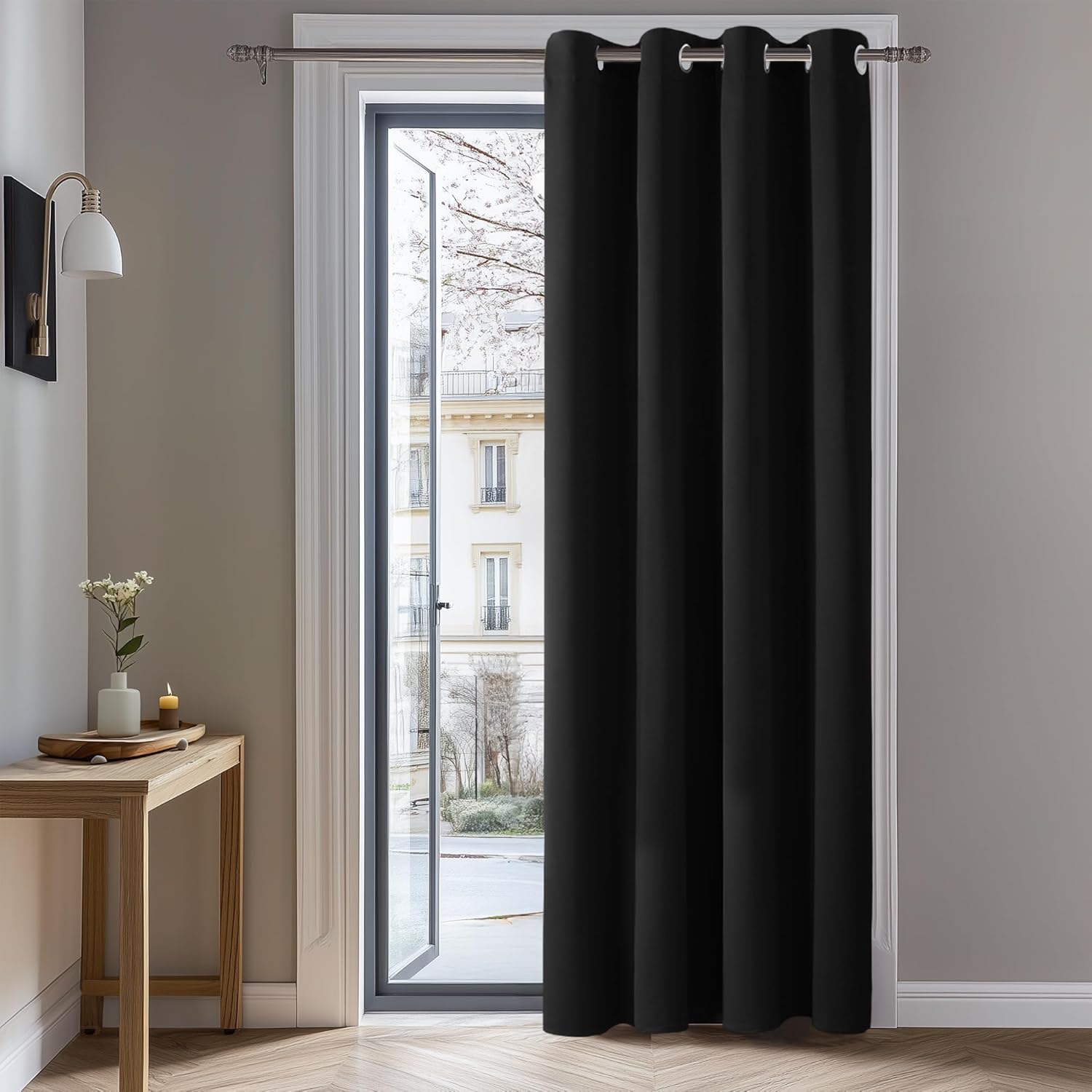 Deconovo Door Curtain Thermal Insulated Blackout Curtain Ring Top Panel for Girl...