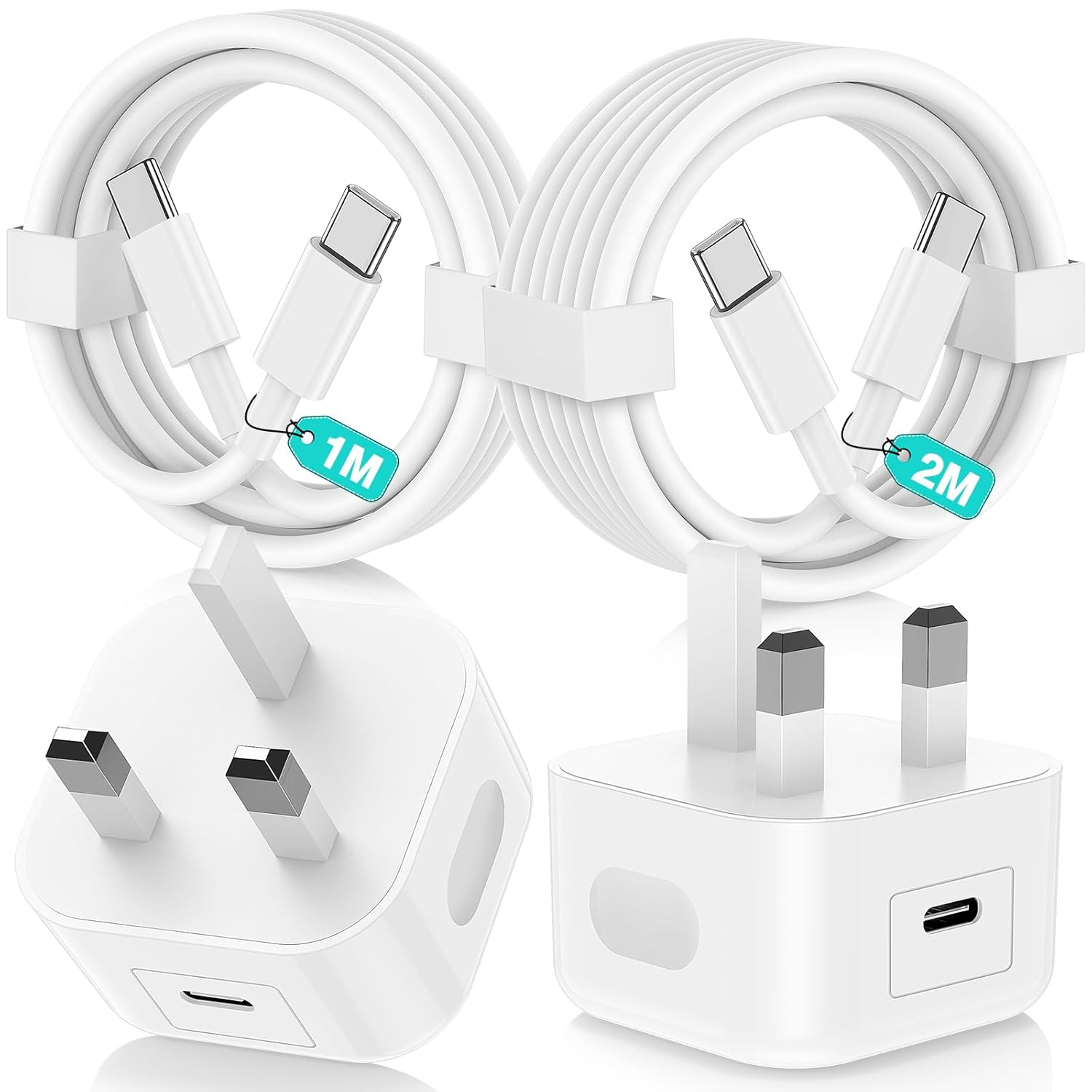 2Pack USB C Charger for iPhone 16 17 15 Pro Max,[Apple MFi Certified]20W Fast Ch...
