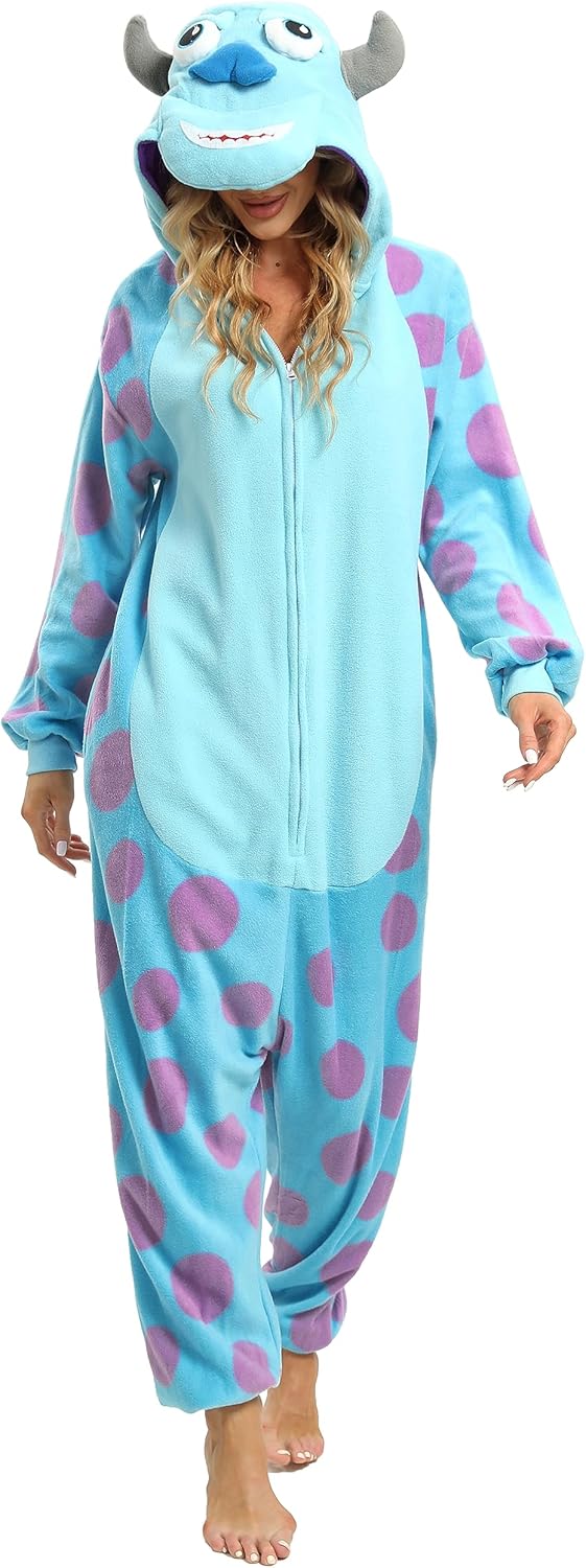 Halloween Animal Onesie Pajamas for Adults Costume Cosplay Homewear One Piece Bl...
