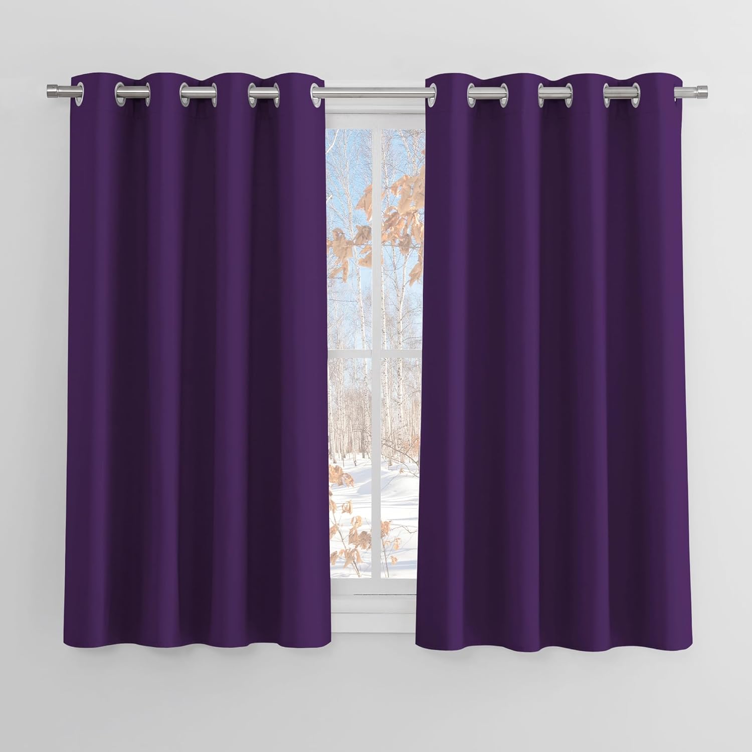PONY DANCE Purple Curtains, Special Blackout Thermal Insulated Curtains, Innovat...