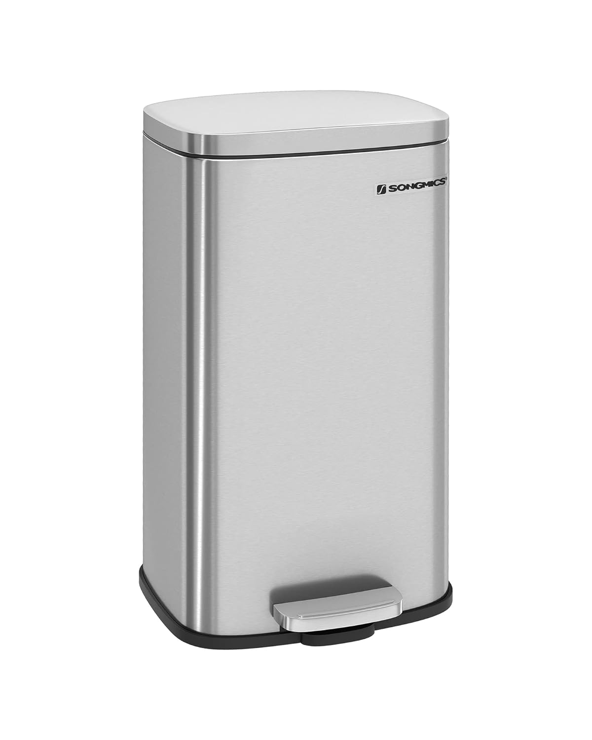 SONGMICS Kitchen Bin 30L, Pedal Bin, Rubbish Bin with Soft-Close Lid and Inner B...