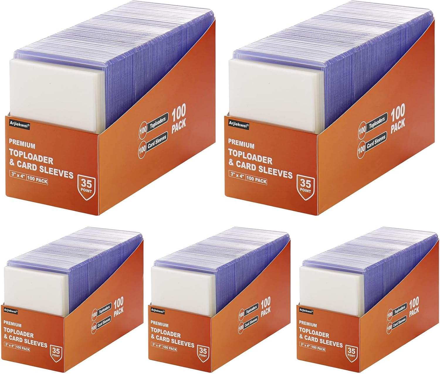 Premium Arjiekwei Card Protectors, High-Quality 1000 Card Sleeves Top Loaders, S...