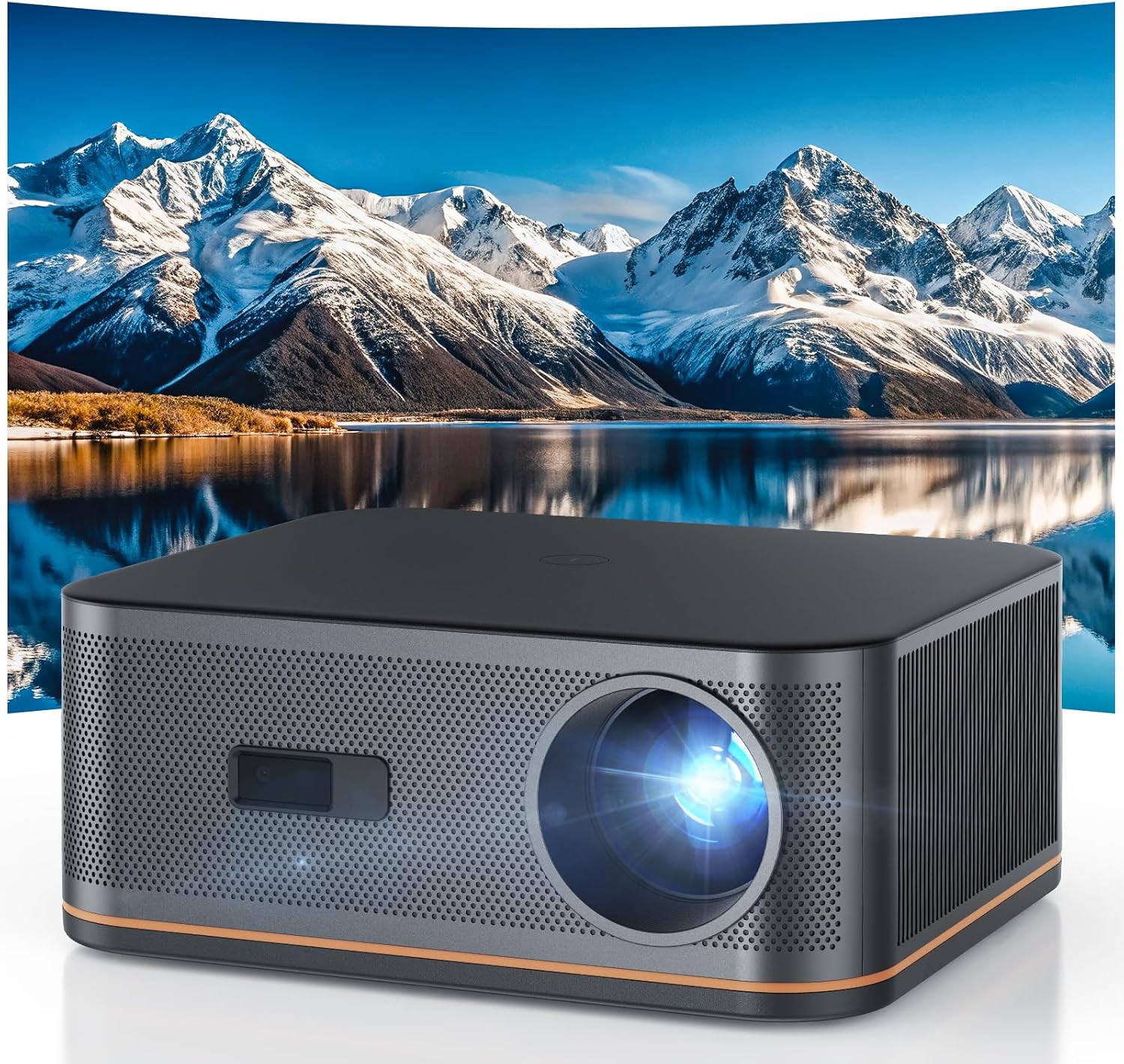 2000 ANSI 4K Full HD Projector with WiFi and Bluetooth, HAPPRUN Movie Home Theat...