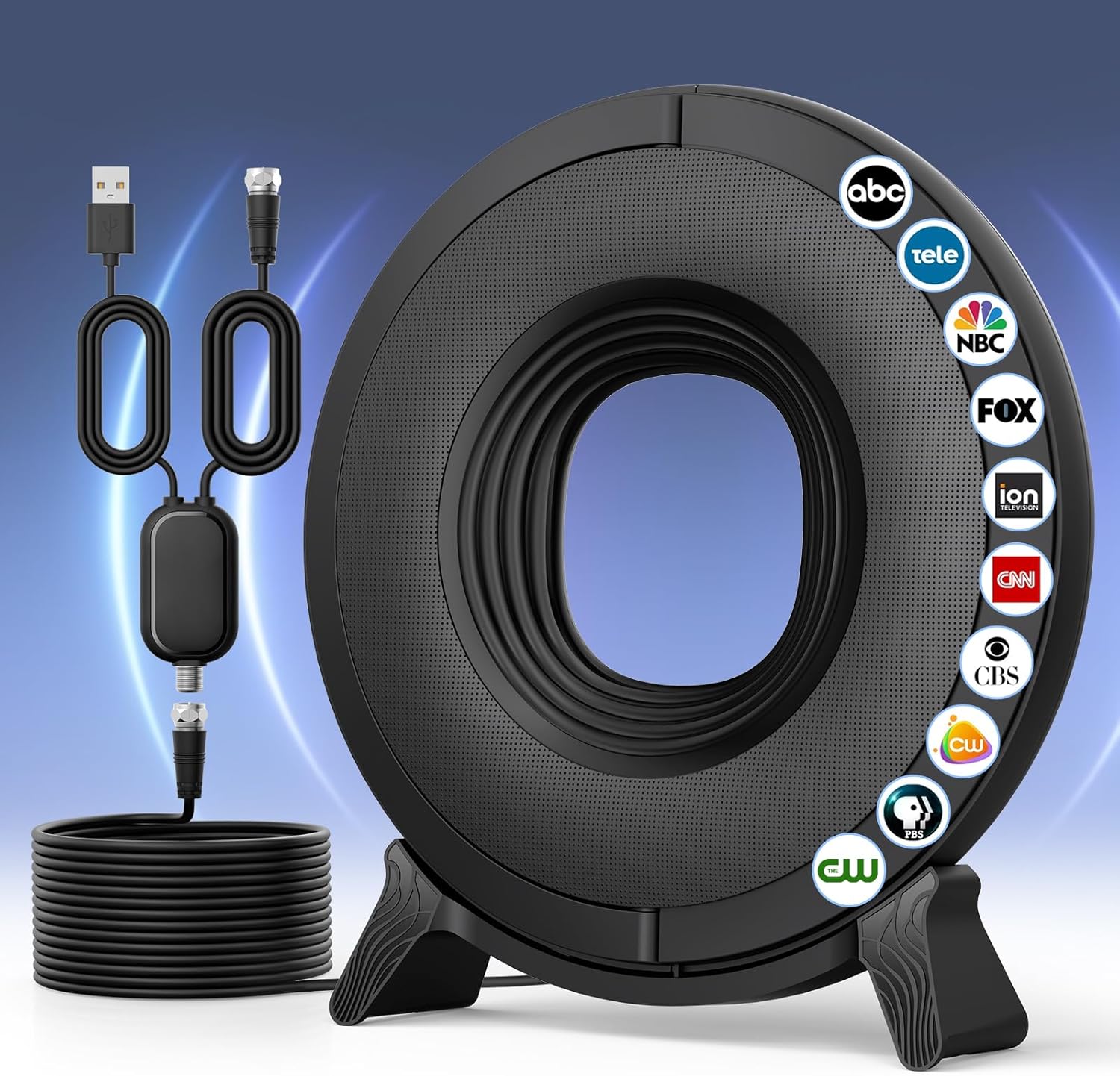 Indoor TV Antenna 2025, High-Quality Digital Antenna for Smart TV and Local Chan...