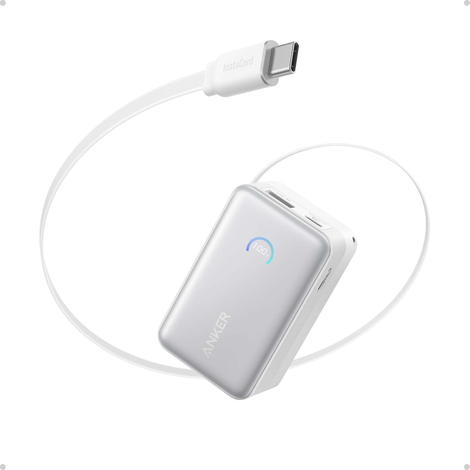 High-Quality Anker Nano Power Bank, Special Portable Charger with Built-In Cable...