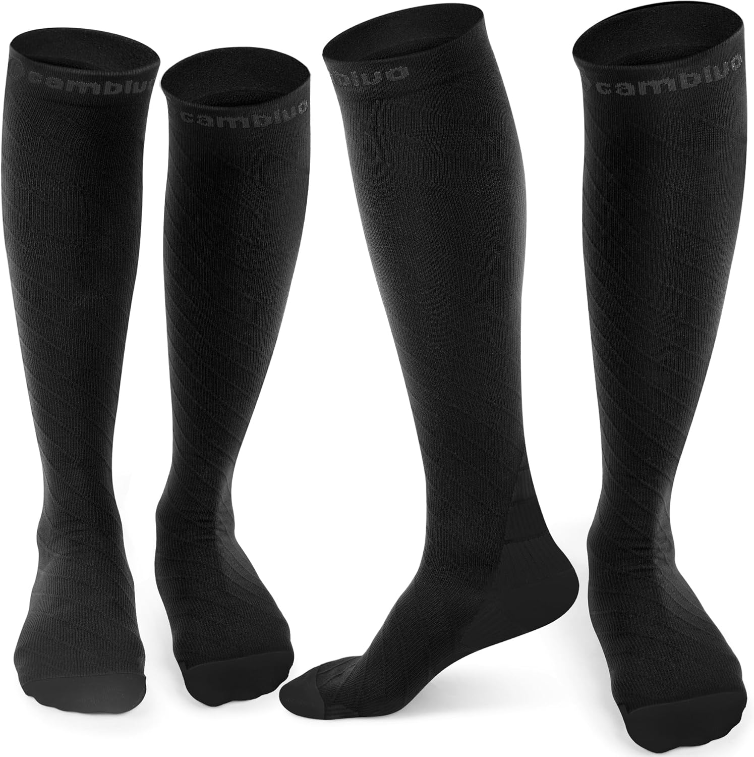 CAMBIVO Compression Socks for Women & Men 2 Pairs, Flight Socks Compression Stoc...
