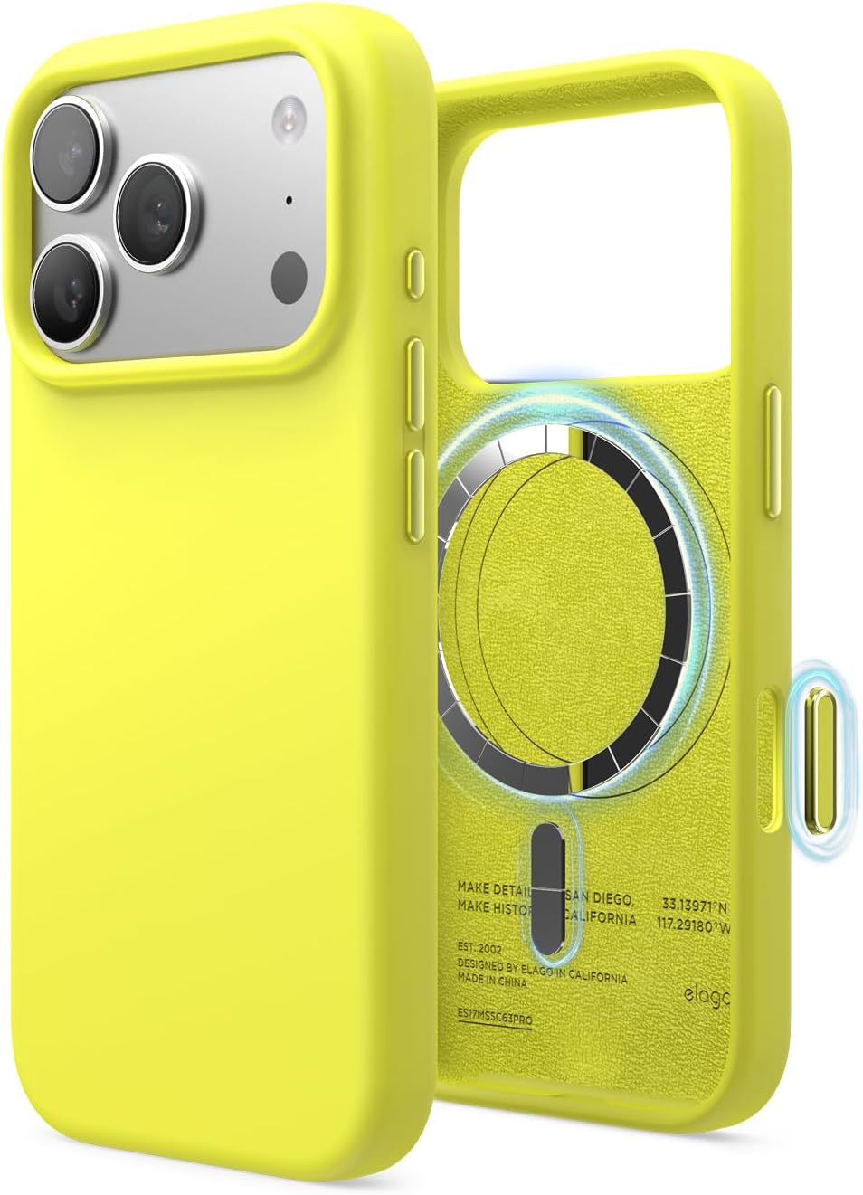 High-Quality elago Magnetic Silicone Case, Durable iPhone 17 Pro Case with MagSa...