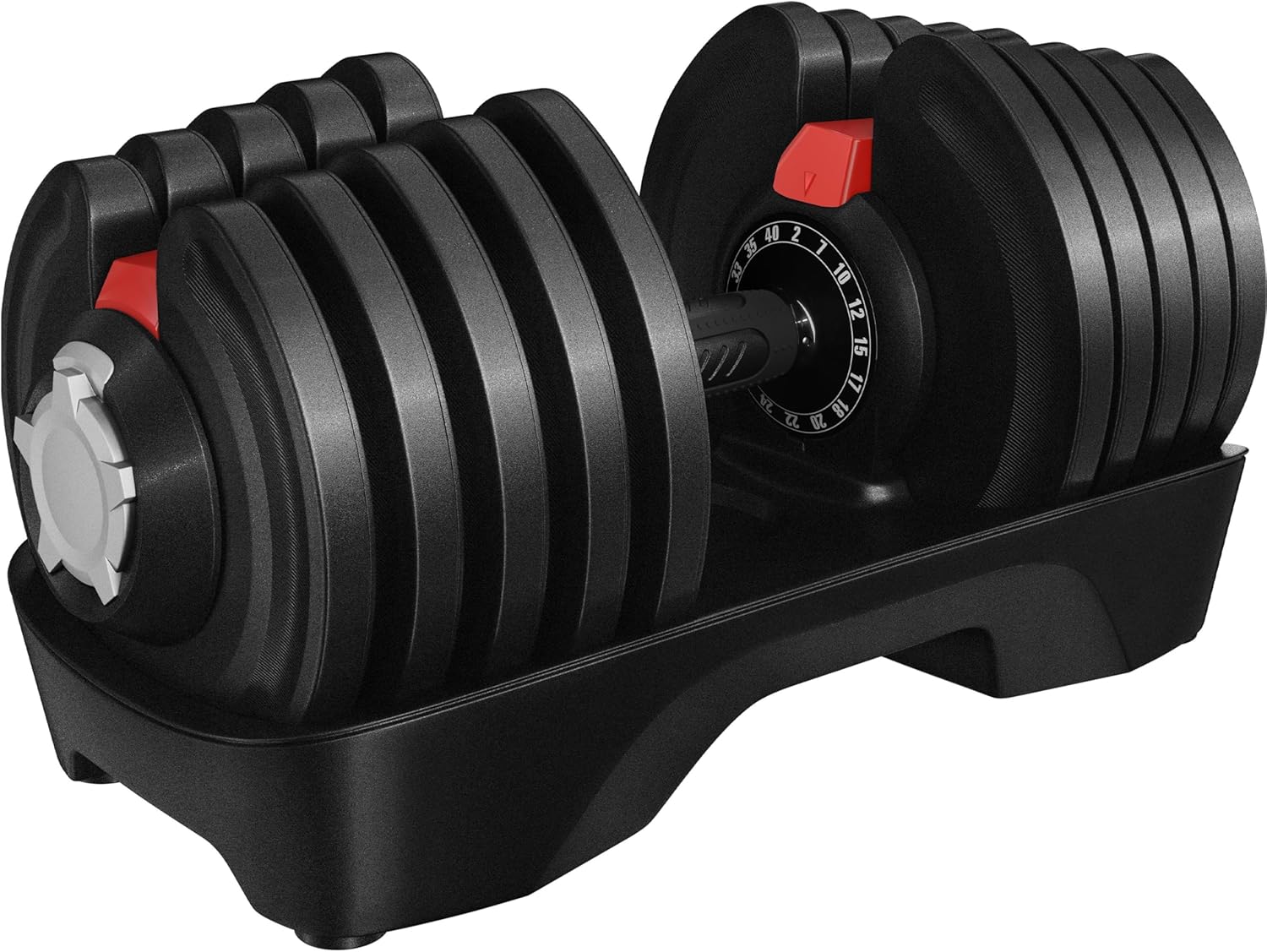 Innovative Yaheetech Adjustable Dumbbell Set, Space-Saving Weights with Safety L...