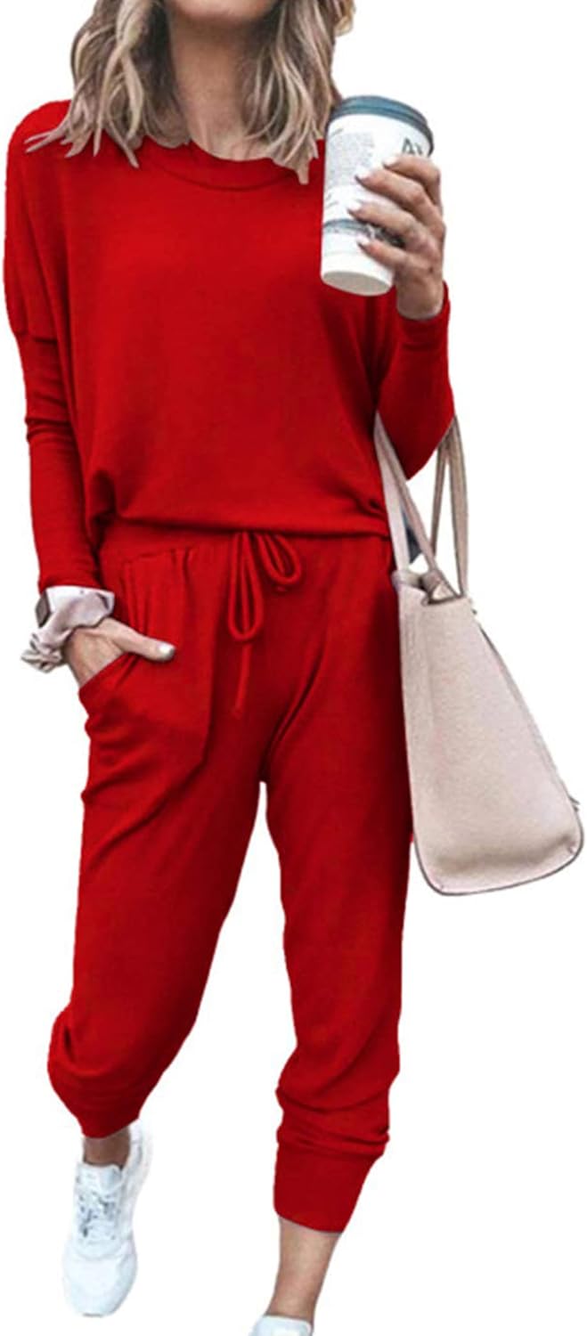 Stylish PRETTYGARDEN Women Fall Outfit, Unique 2 Piece Lounge Set with Long Slee...