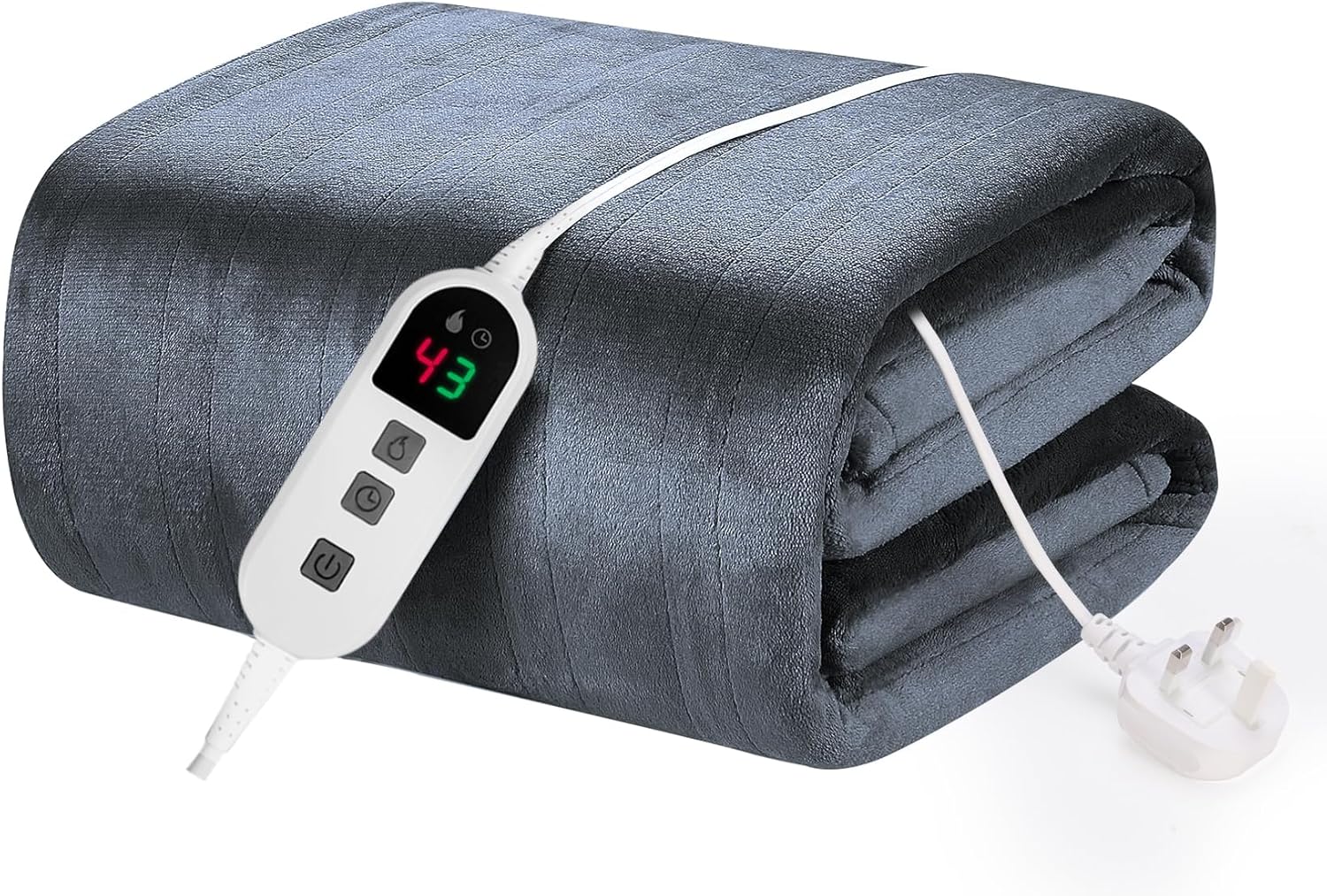 electric blanket with 10 Heat Levels, Up-to-9-Hours Auto-Off Timer, Flannel 200x...