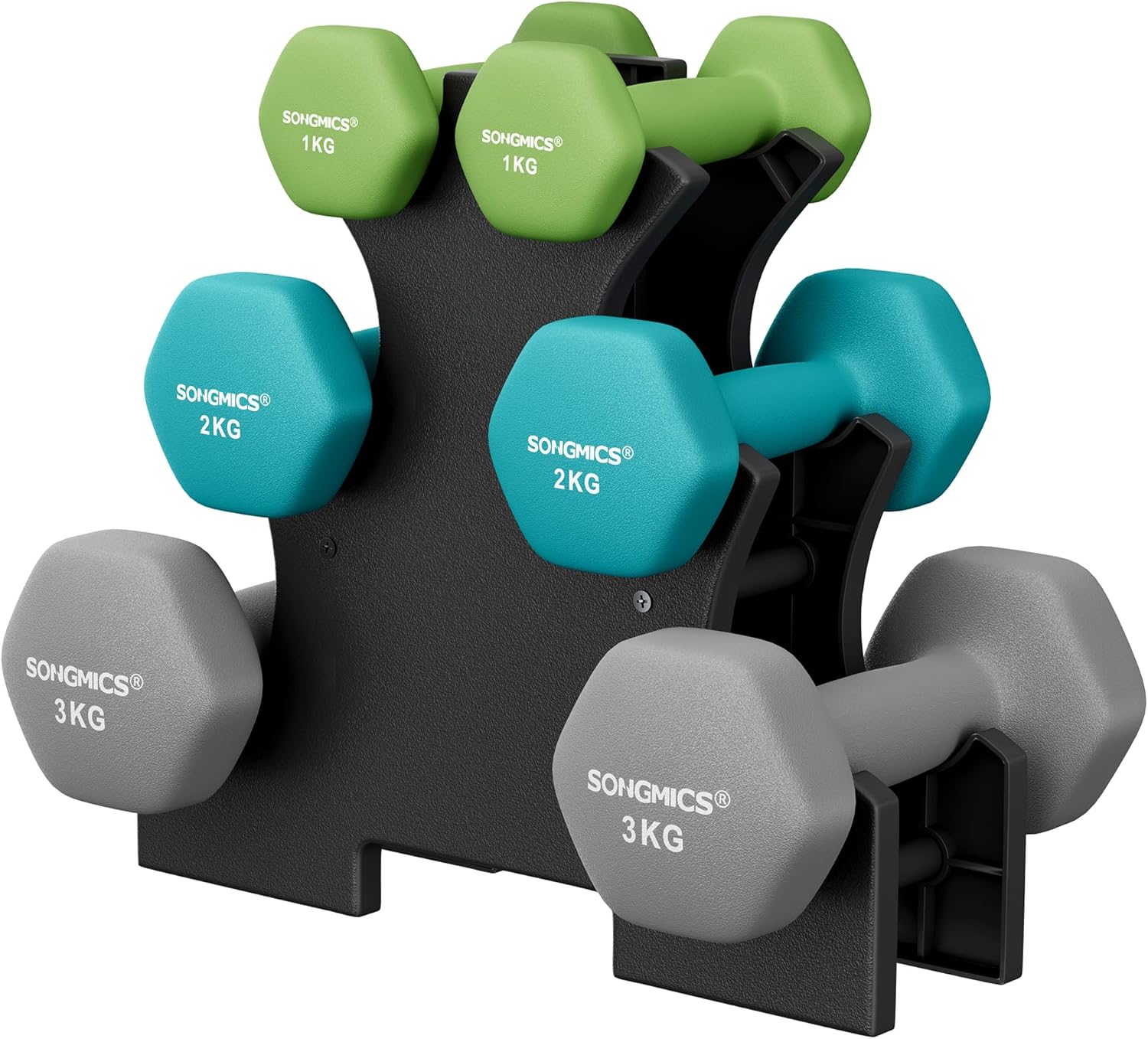 SONGMICS Weight Lifting Dumbbell Kit with Storage...